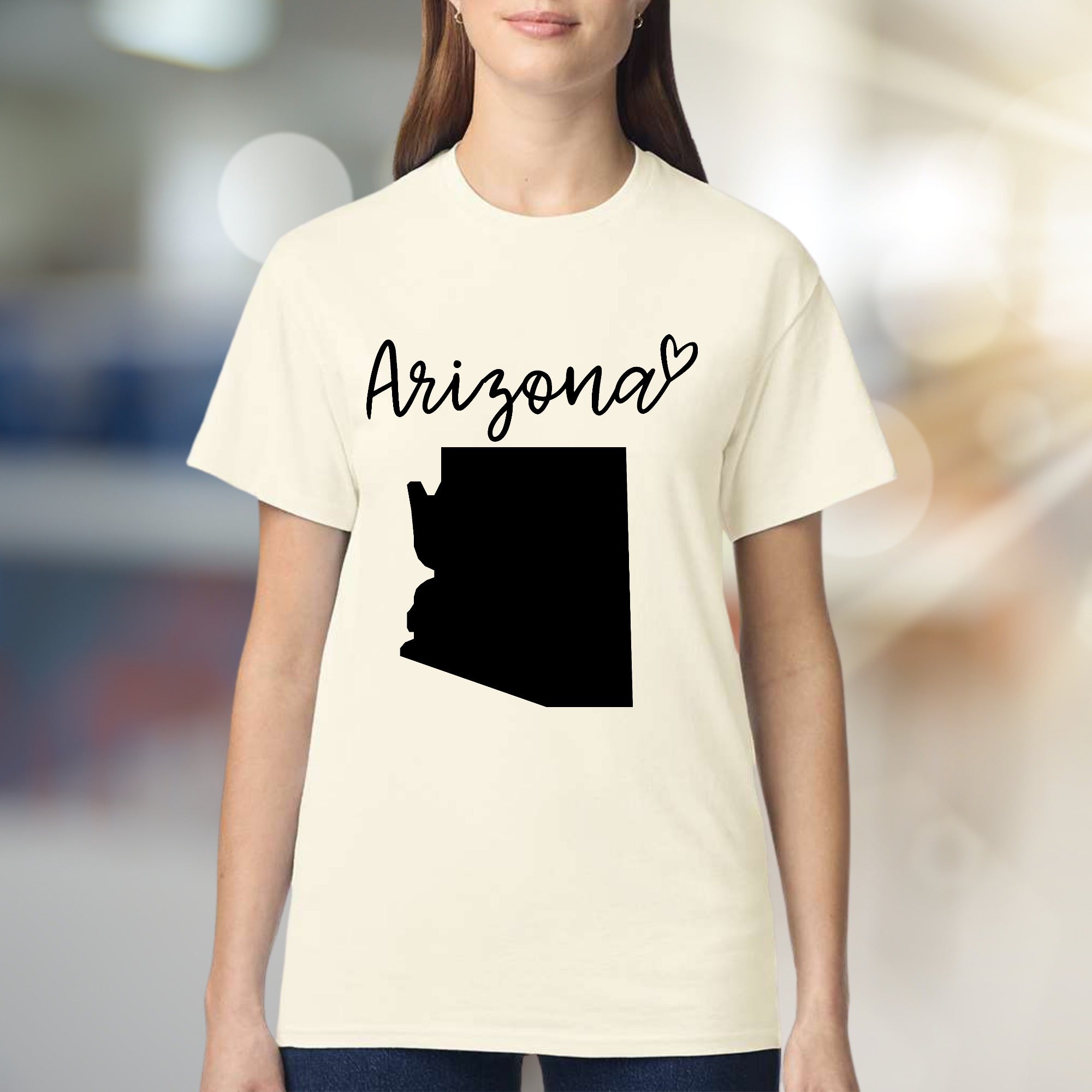 "Arizona" Outline Graphic Tee, A State Love Pick for Locals & Travelers