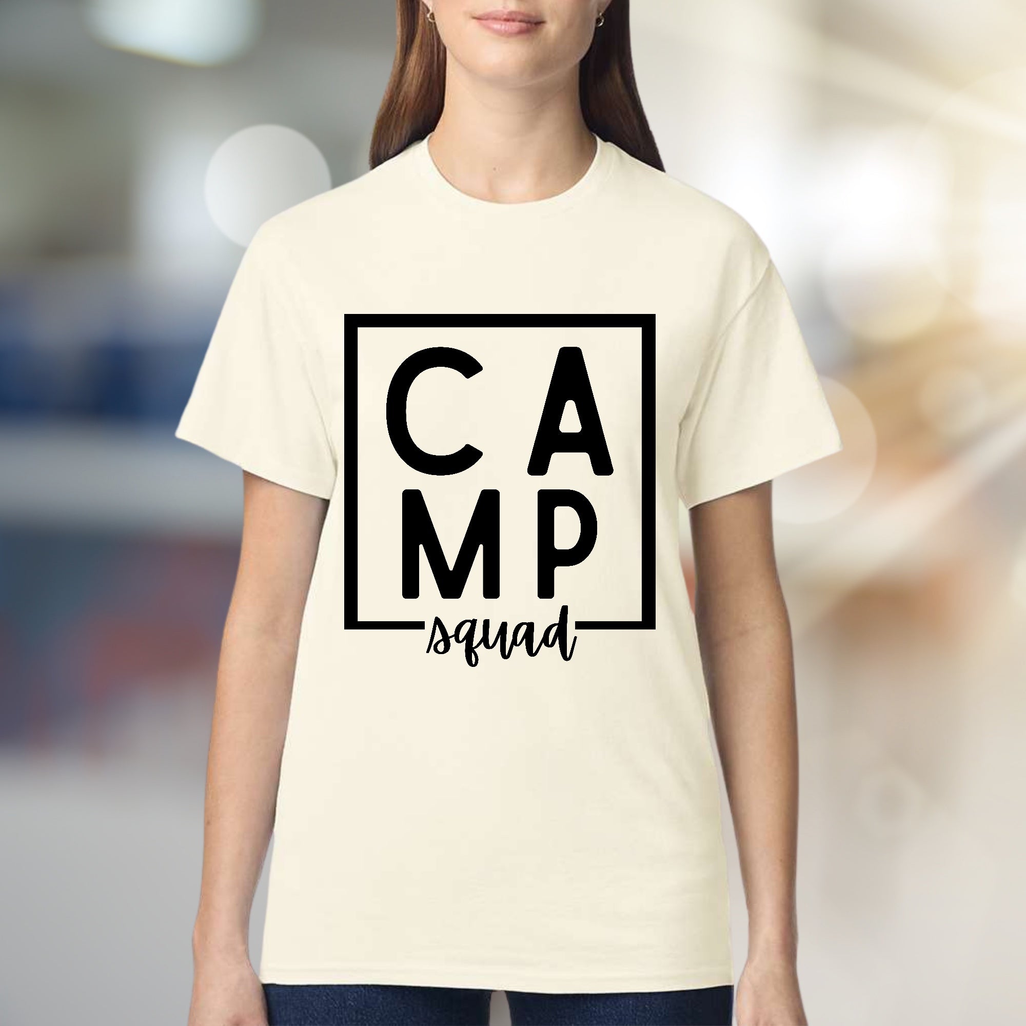 "CAMP squad" Statement Graphic Tee, a Summer Camp Pick for Enthusiasts