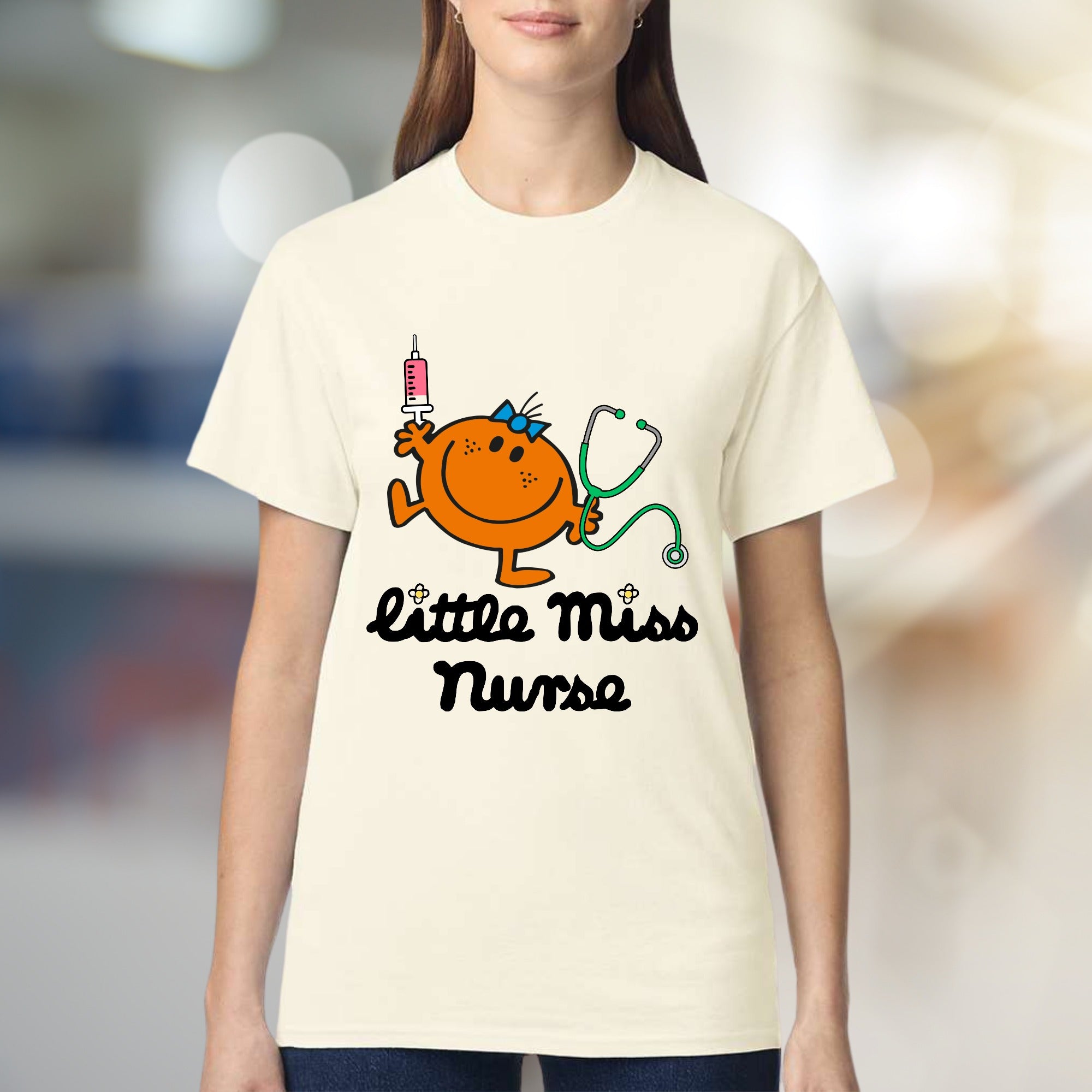 "little Miss Nurse" Adorable Healthcare Graphic Tee, A Playful Gift for RNs