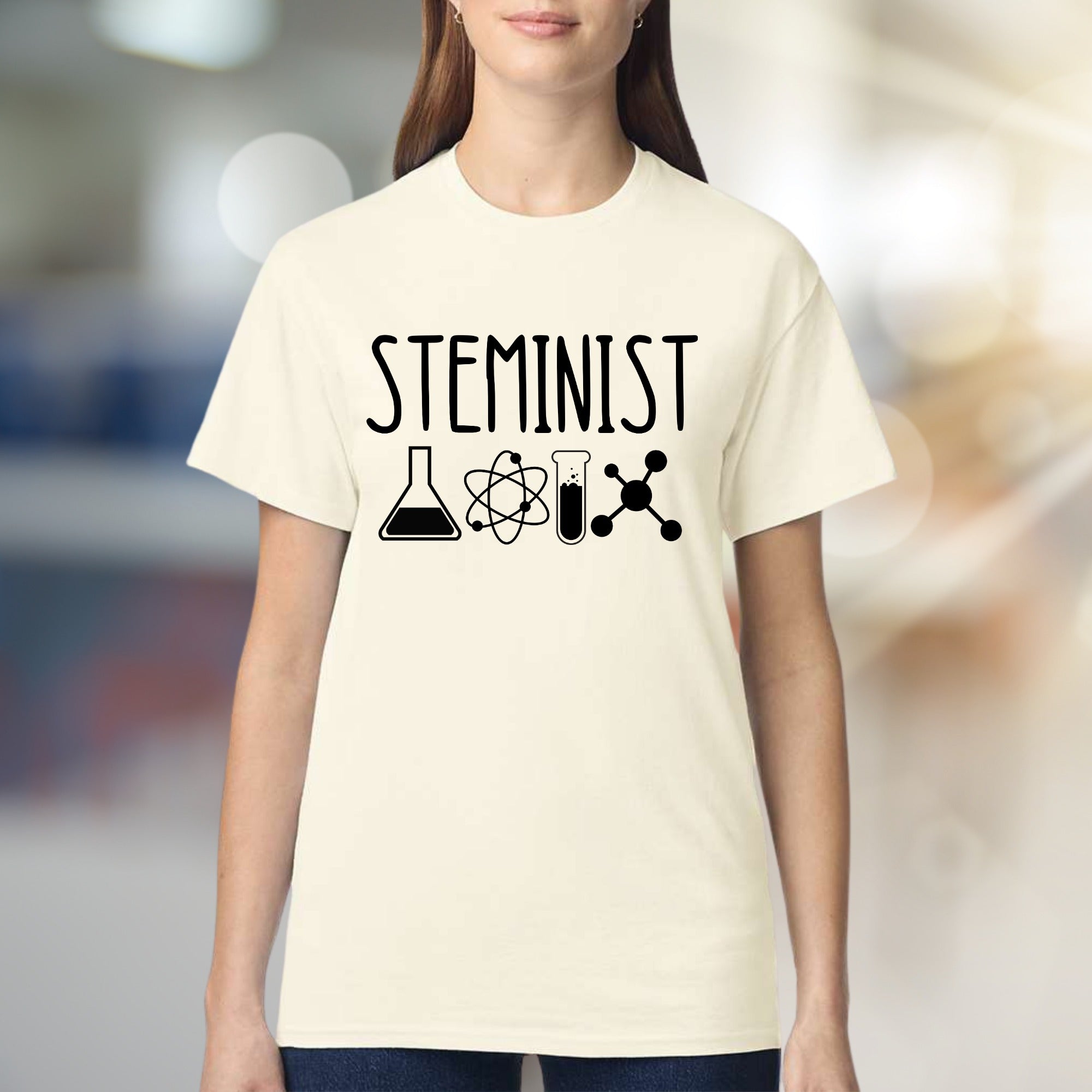 "STEMINIST" Science Graphic Tee, a Empowering Pick for Innovators