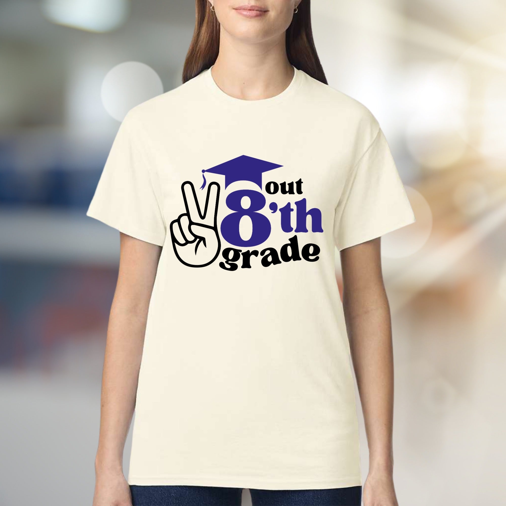 "Peace Out 8th Grade" Graduation Graphic Tee, a Celebration Pick for Students