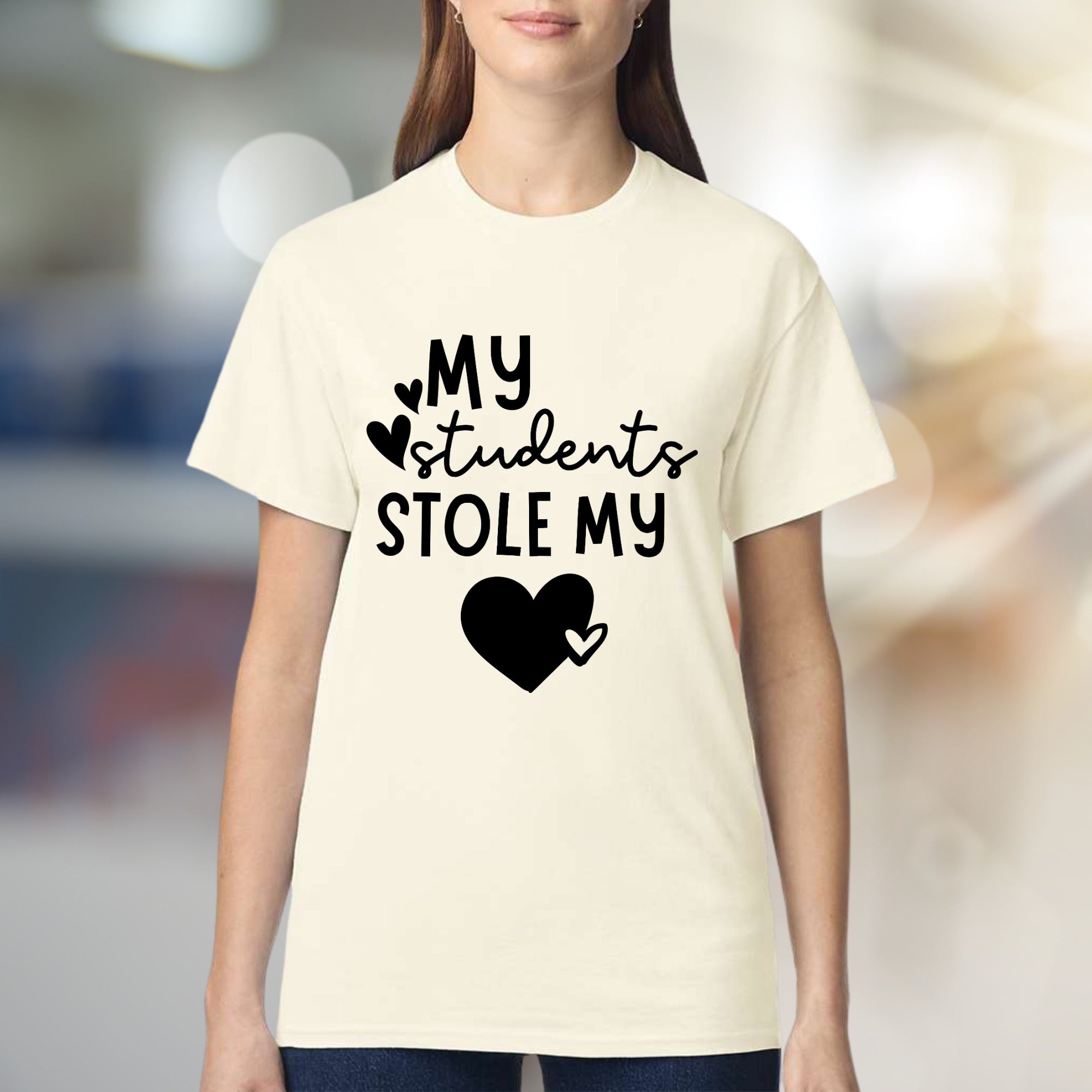 "MY Students Stole My Heart" Teacher Appreciation Graphic Tee, a Delightful School Day Pick for Educators