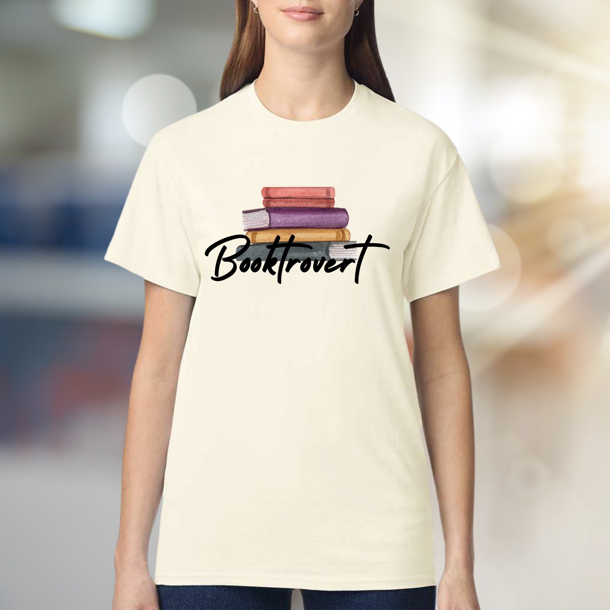"Booktrovert" Book Lover Graphic Tee, a Cozy Niche Pick for Readers