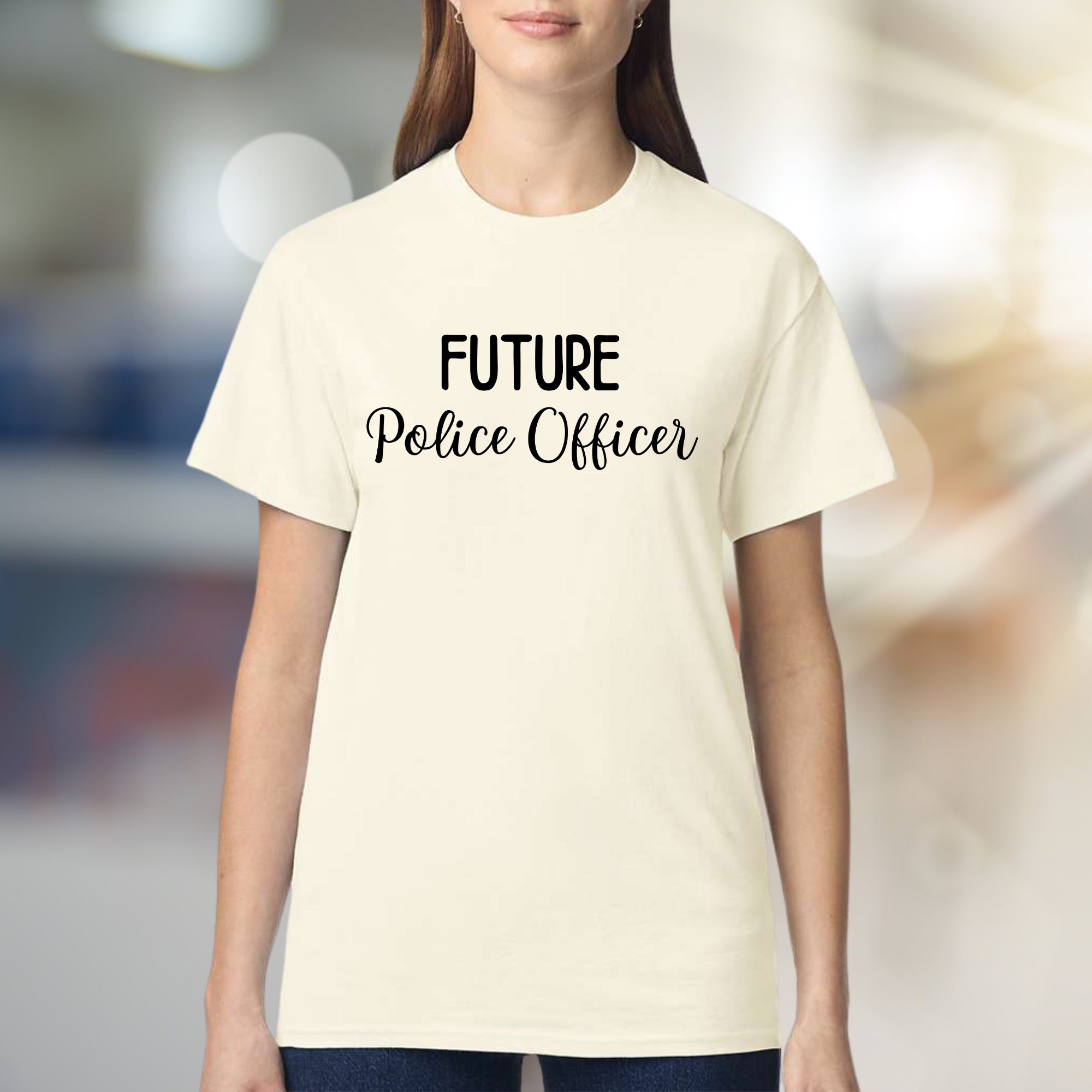 "Future Police Officer" Career Goal Graphic Tee, an Aspiring Hero's Pick for Everyday Wear