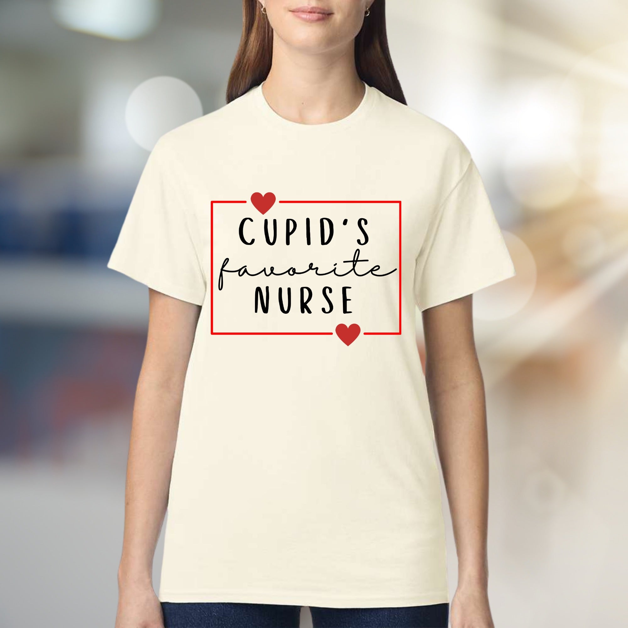 "Cupid's Favorite Nurse" Valentine's Day Graphic Tee, a Nurse Life Pick for Healthcare Heroes