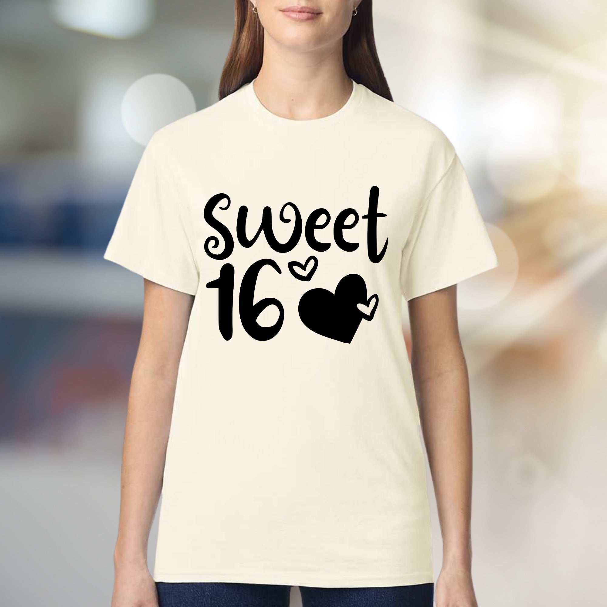 "Sweet 16" Birthday Celebration Graphic Tee, a Girly & Fun Pick for Teens