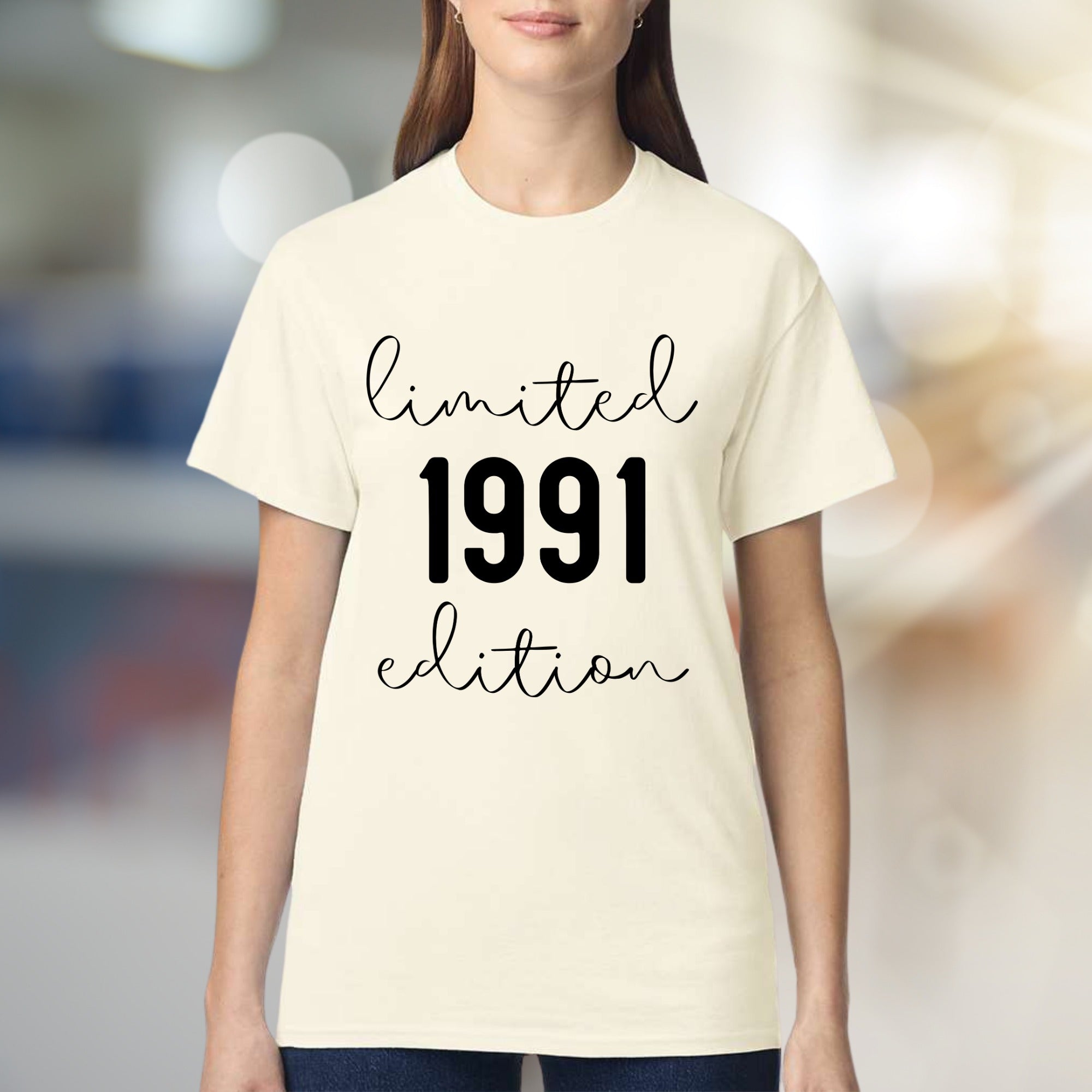 "limited 1991 edition" Birthday Graphic Tee, a Nostalgic Pick for Milestone Celebrations