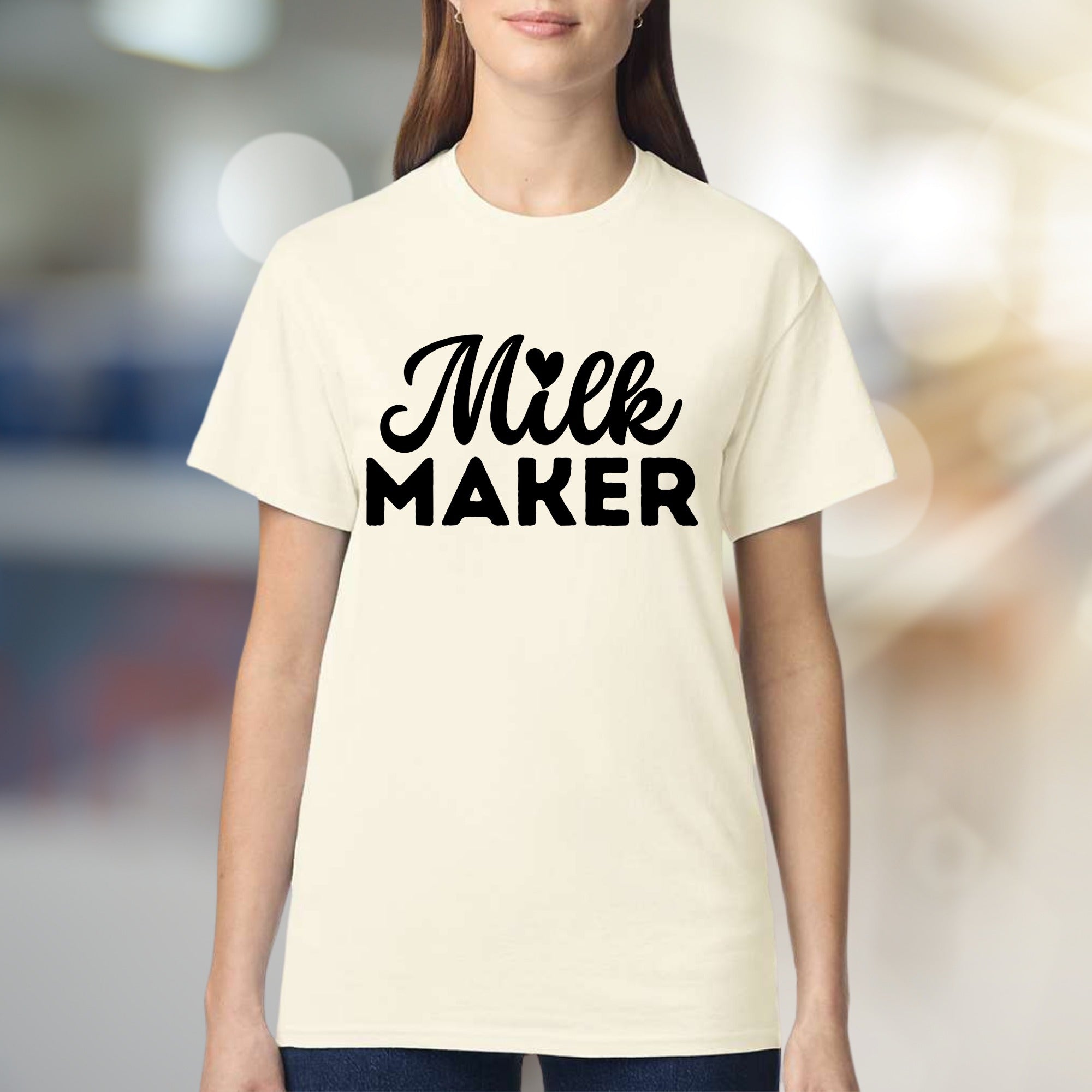 "Milk Maker" Cute Motherhood Graphic Tee, a Pregnancy & New Mom Pick for Her
