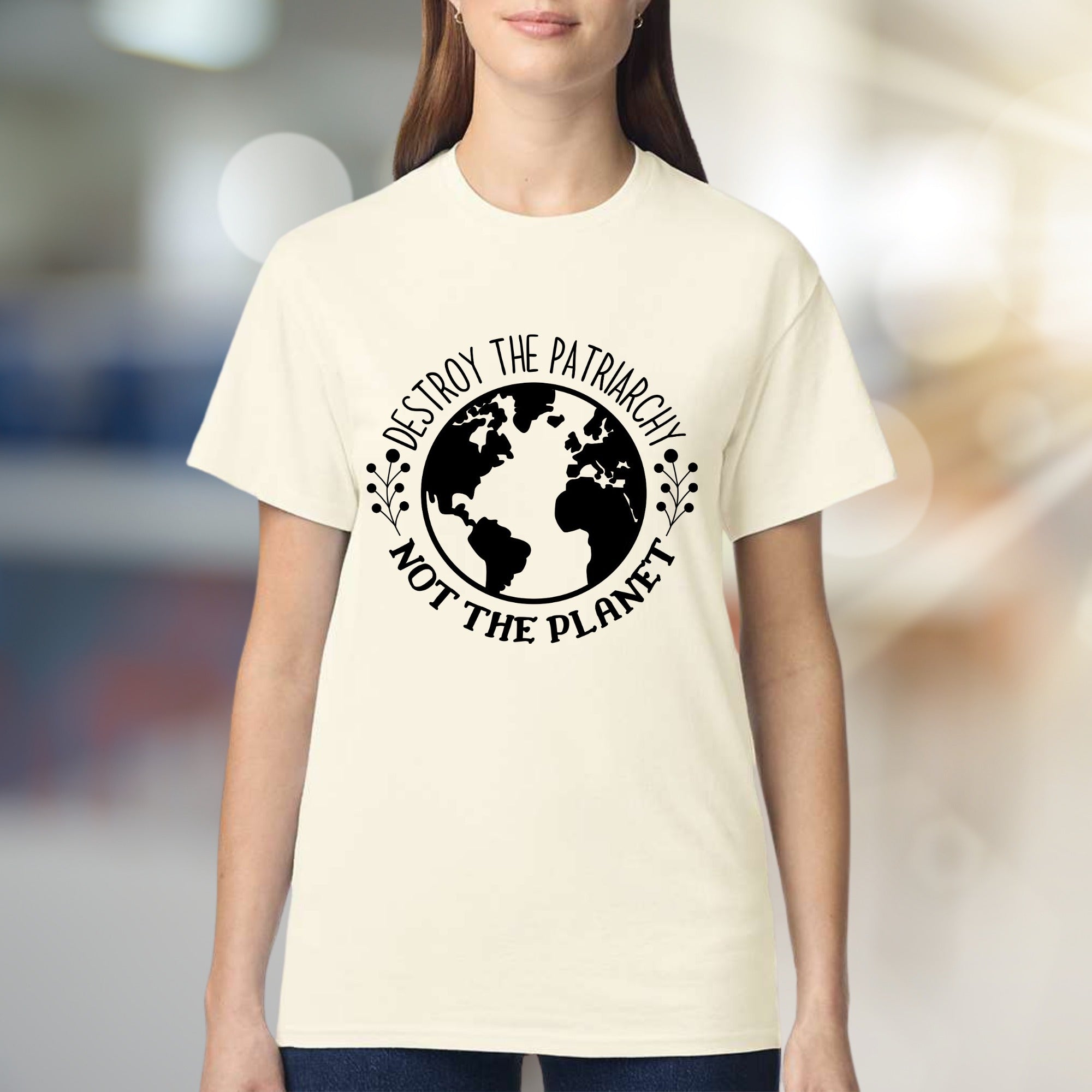 "Destroy the Patriarchy Not the Planet" Feminist Graphic Tee, an Earthy Statement Pick for Advocates
