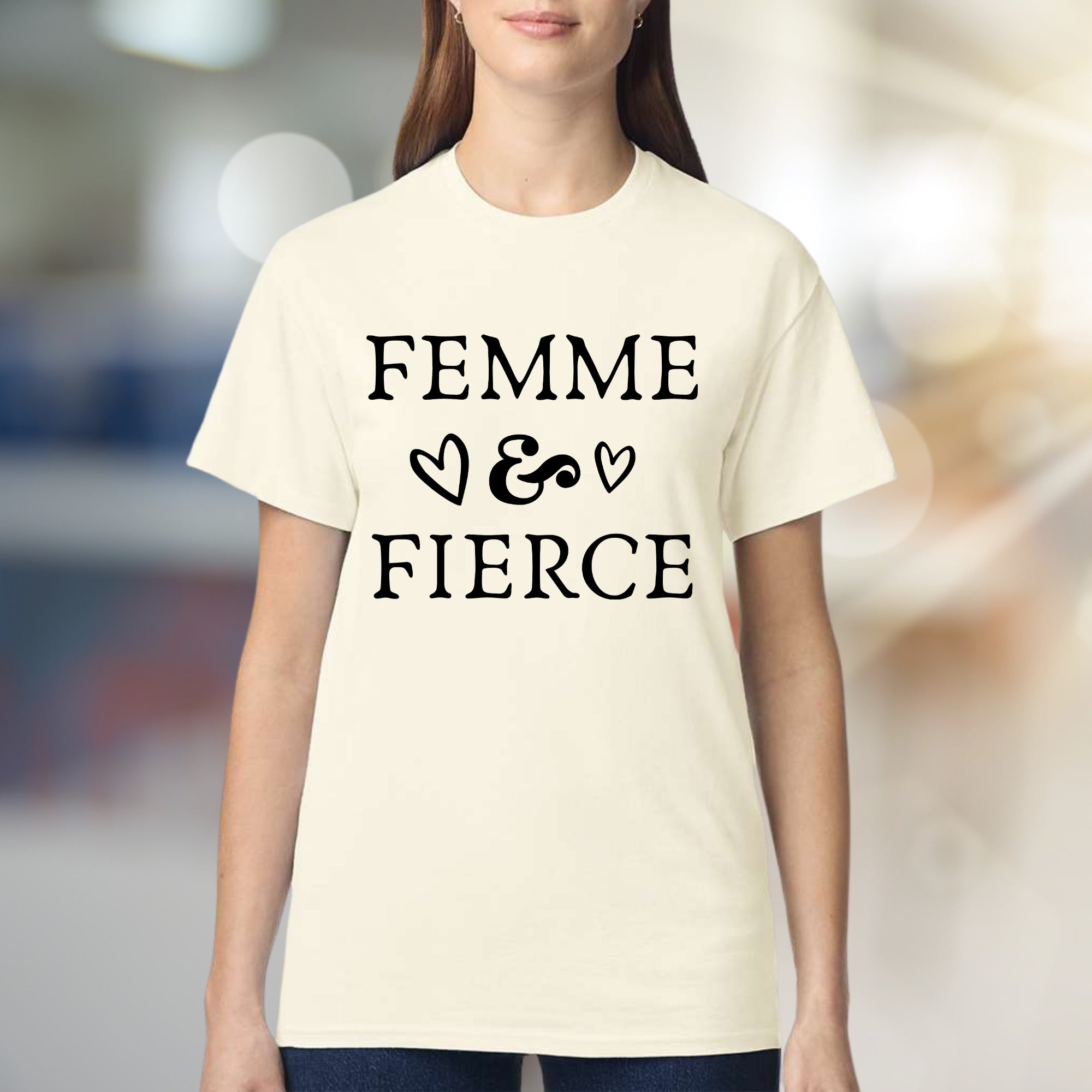 "FEMME & FIERCE" Empowering Message Tee, a Bold Statement for Her