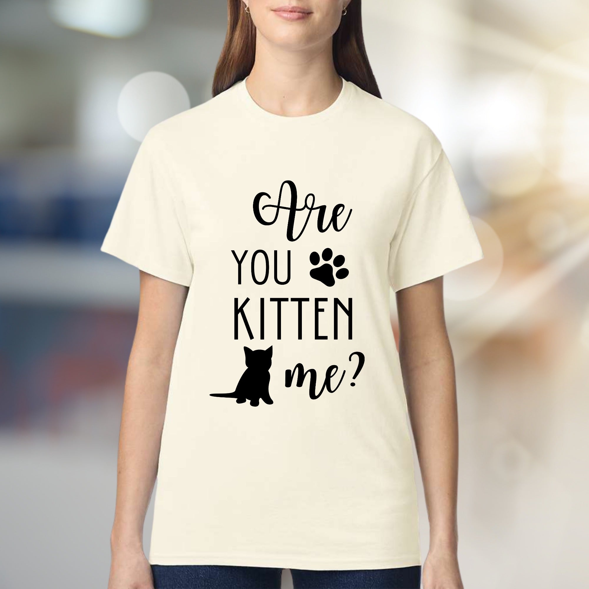 "Are You Kitten Me?" Playful Cat Graphic Tee, a Feline Fan Pick for Pet Lovers