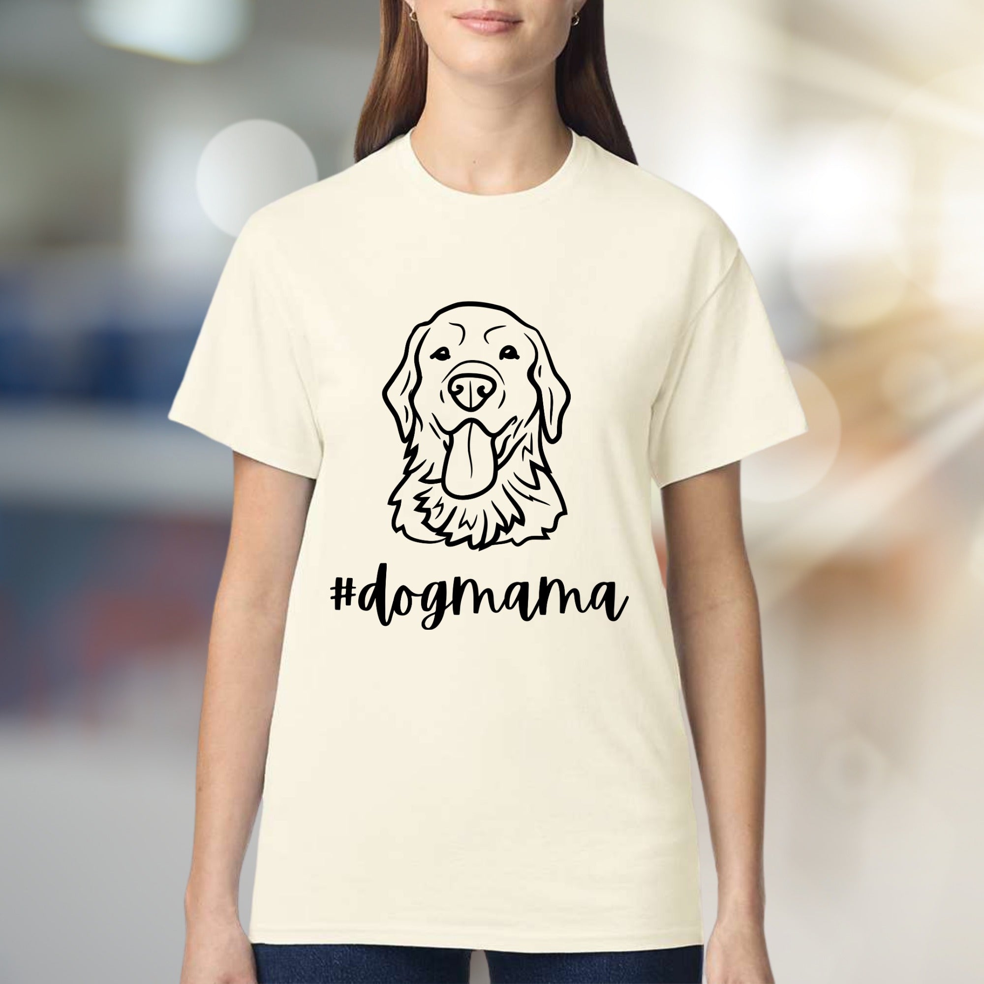 "#dogmama" Golden Retriever Graphic Tee, a Pet Lover's Statement Piece