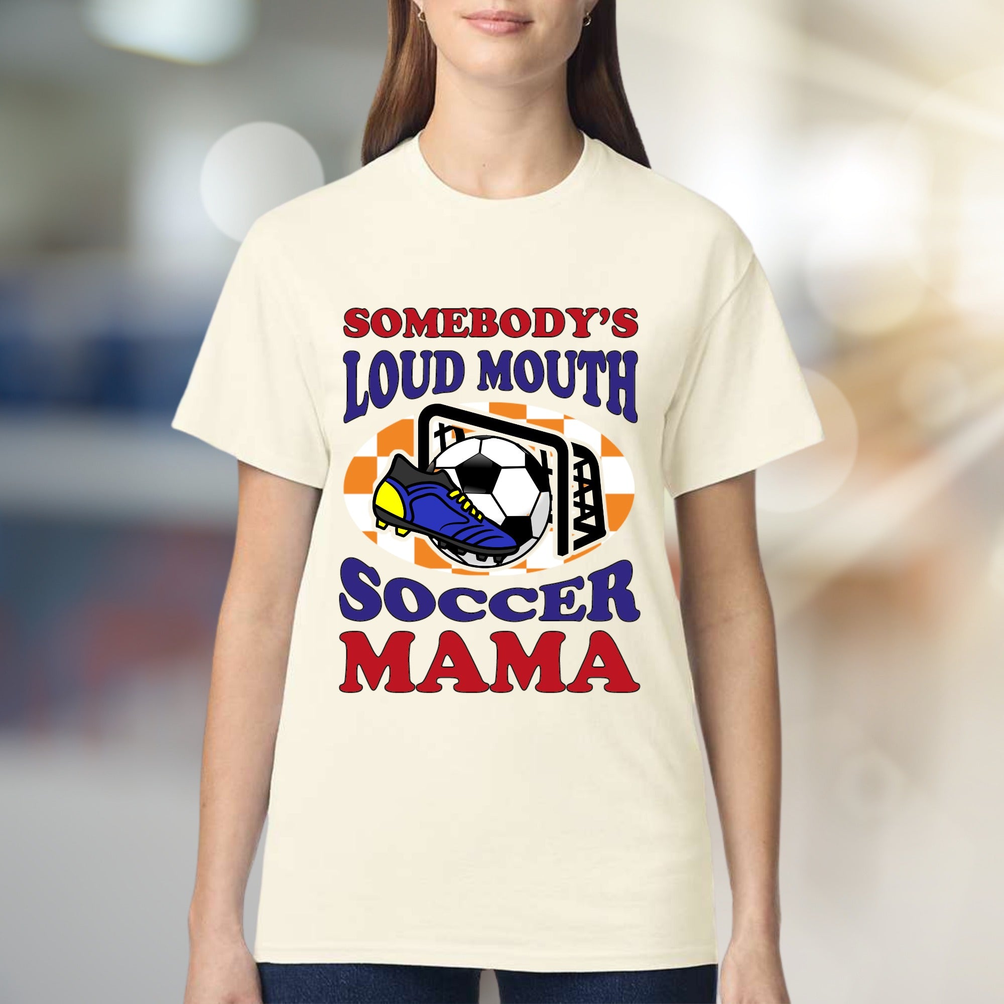 "Somebody's Loud Mouth Soccer Mama" Sports Fan Tee, a Vibrant Pick for Proud Parents
