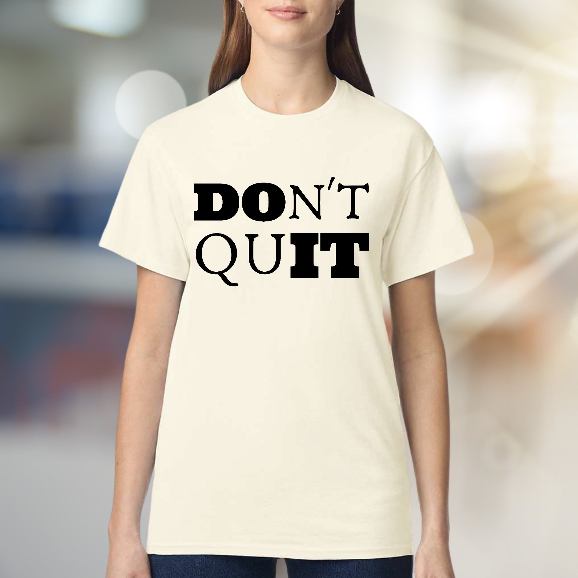 "DON'T QUIT" Motivational Graphic Tee, an Empowering Pick for Achievers