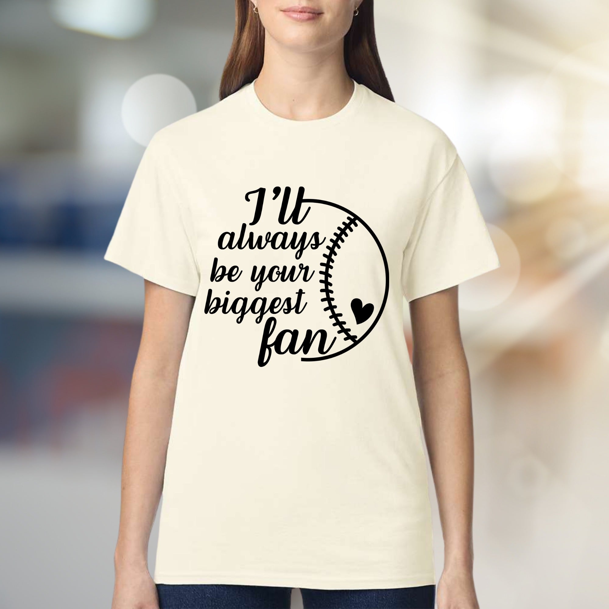 "I'll always be your biggest fan" Baseball Love Graphic Tee, a Sports Fan Apparel for Enthusiasts