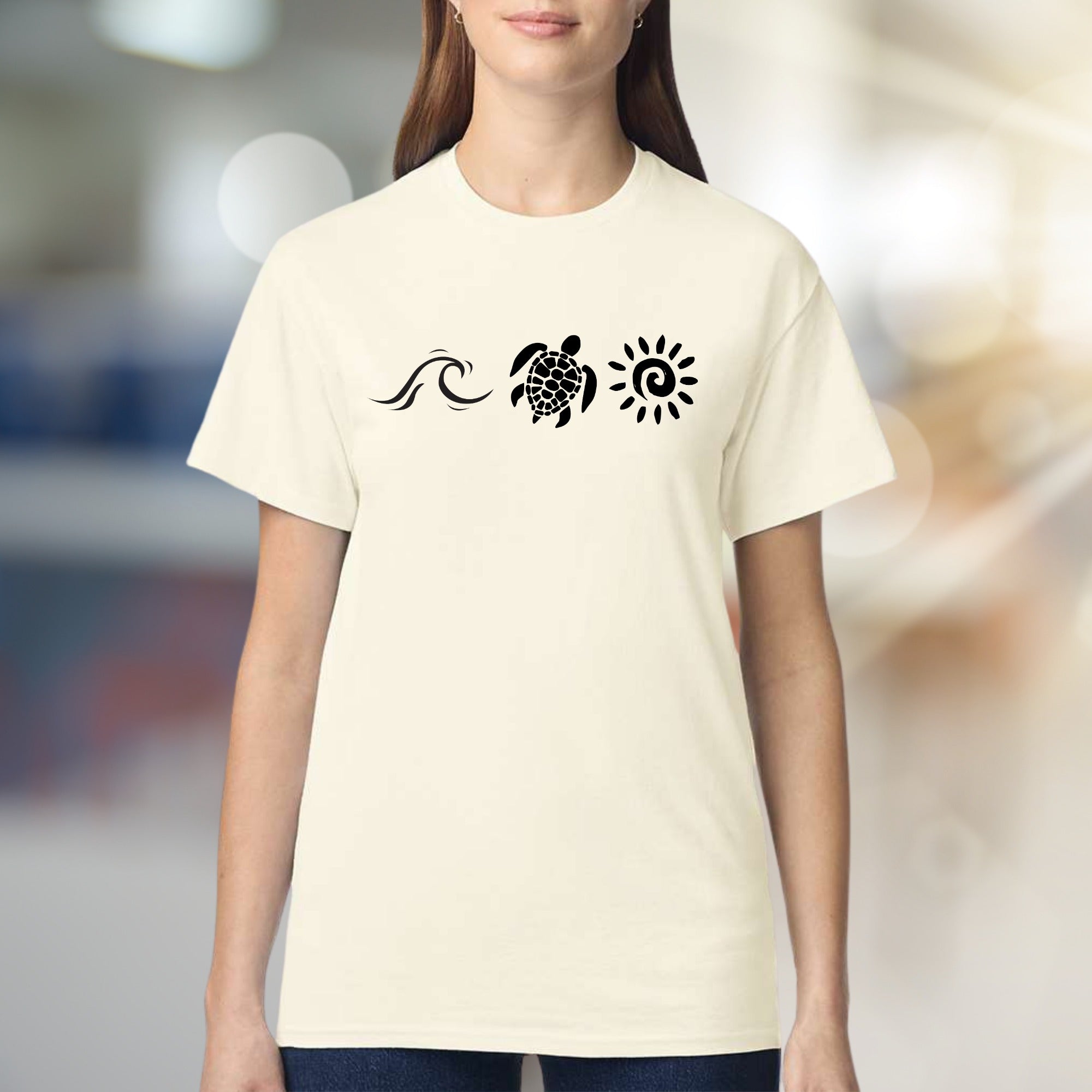 Wave Turtle Sun Graphic Tee, a Beachy Pick for Ocean Lovers