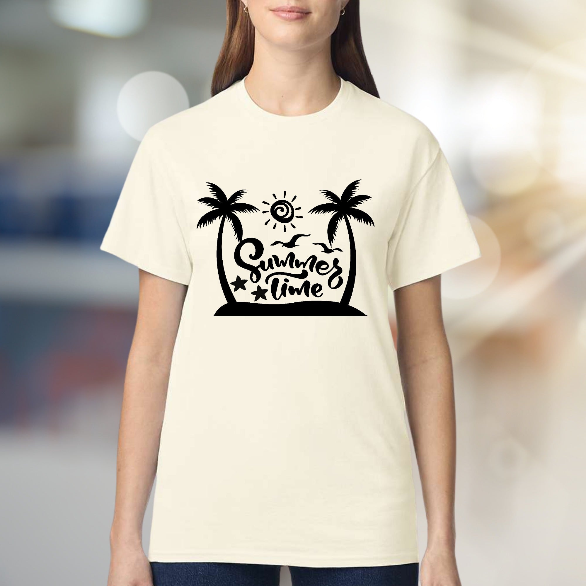 "Summer Time" Tropical Beach Graphic Tee, a Vacation Vibe for Everyone