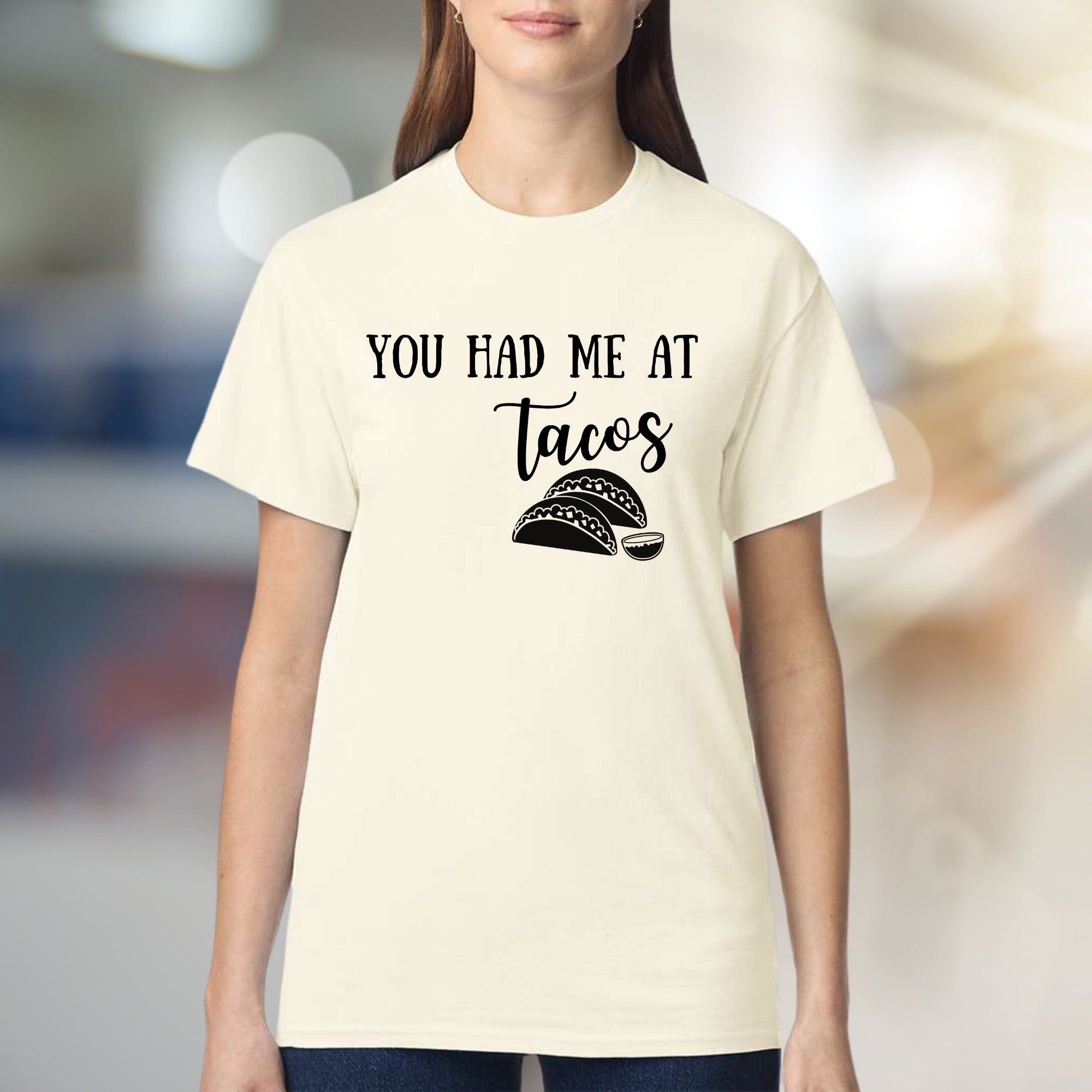 "YOU HAD ME AT Tacos" Foodie Graphic Tee, a Witty Pick for Taco Lovers