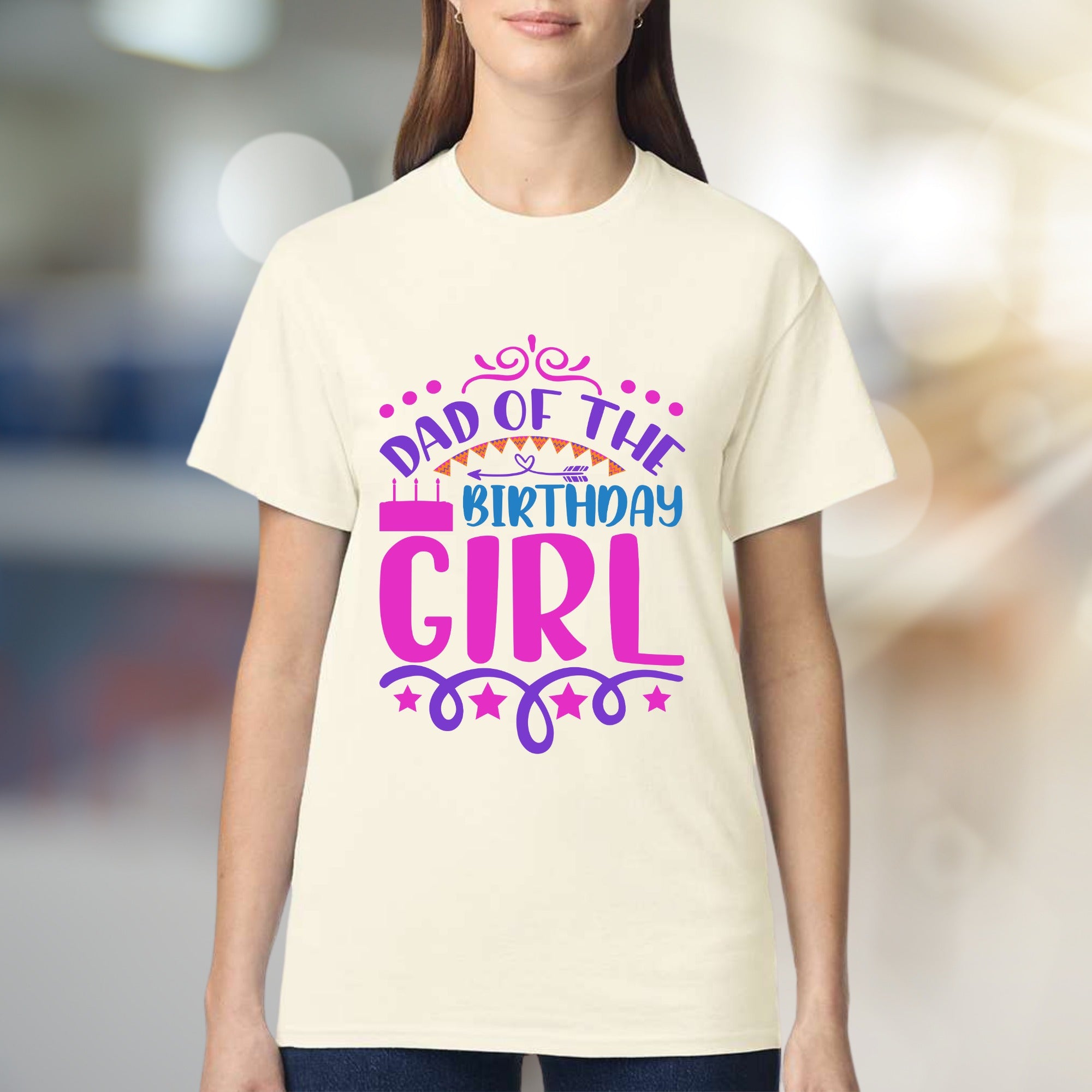 "Dad of the Birthday Girl" Vibrant Celebration Tee, a Family Pick for Dads