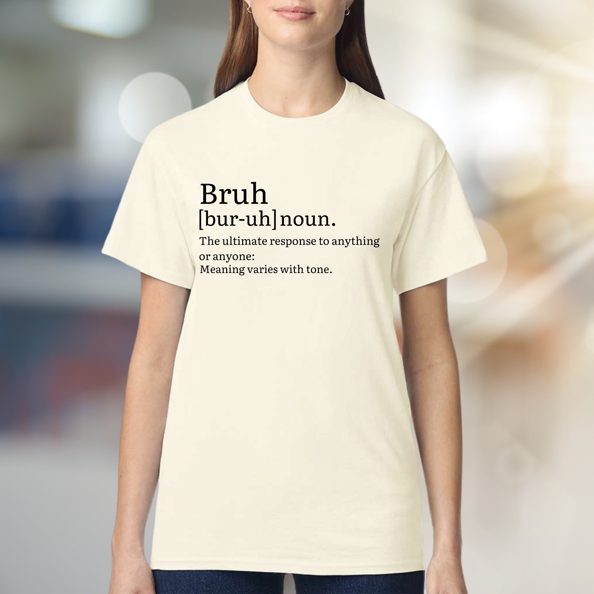 "Bruh" Definition Dictionary Graphic Tee, a Witty Statement Piece for Trendsetters
