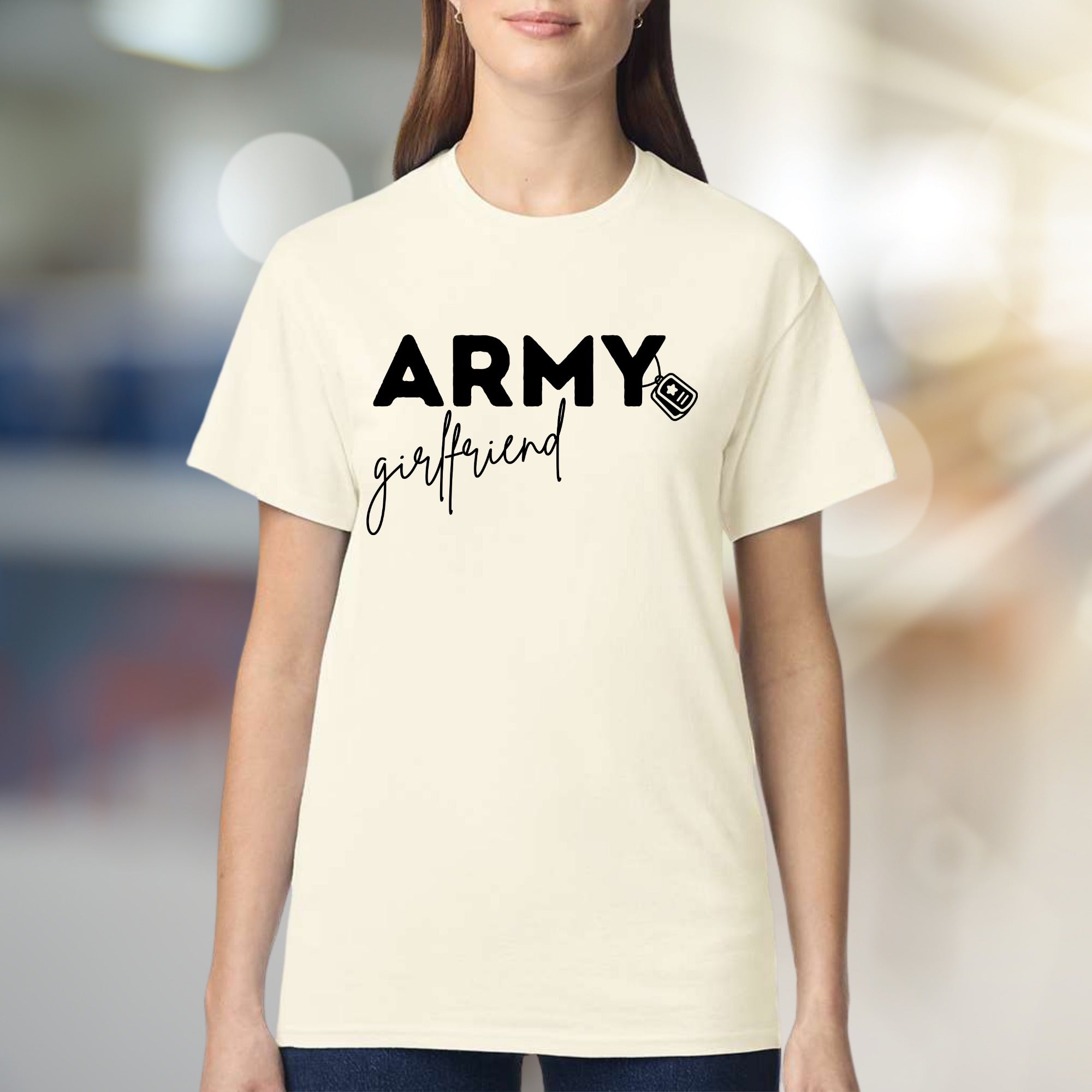 "ARMY girlfriend" Military Love Graphic Tee, a Supportive Style for Partners