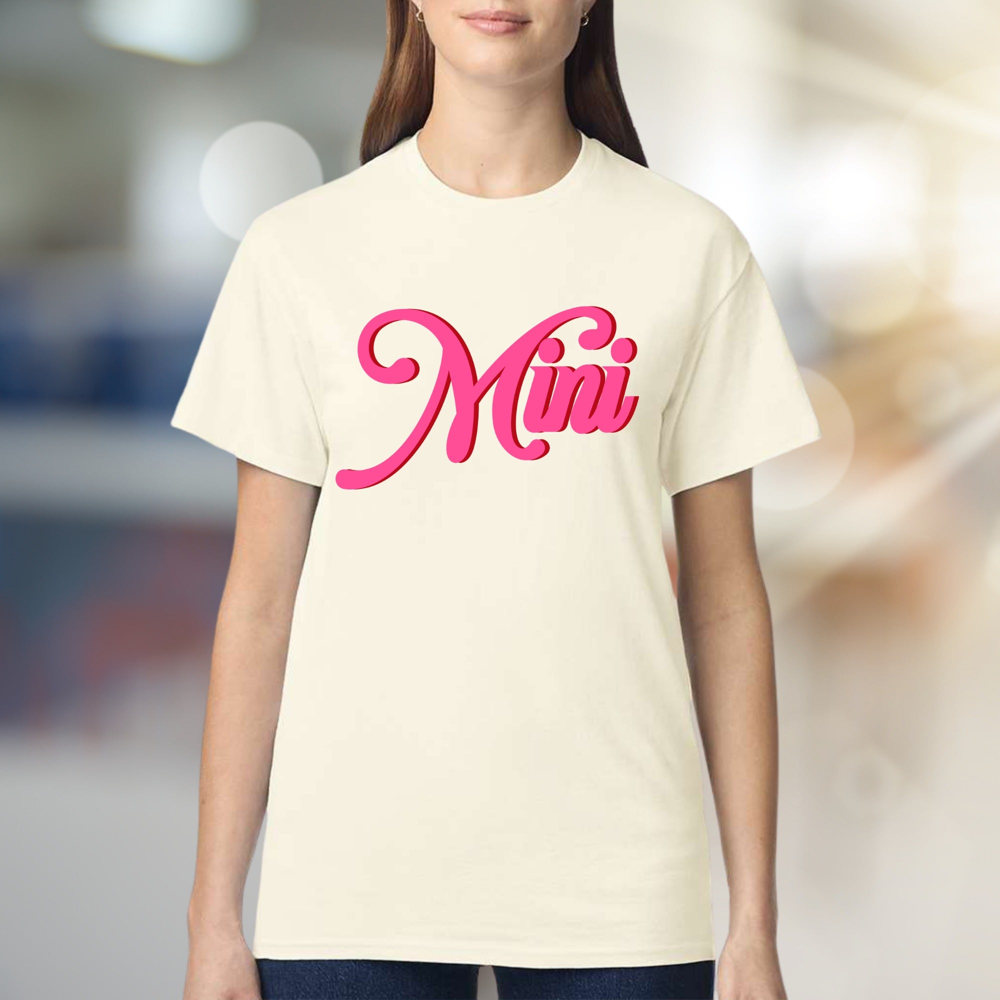 "Mini" Retro Script Graphic Tee, a Sweet Style Pick for Trendy Individuals