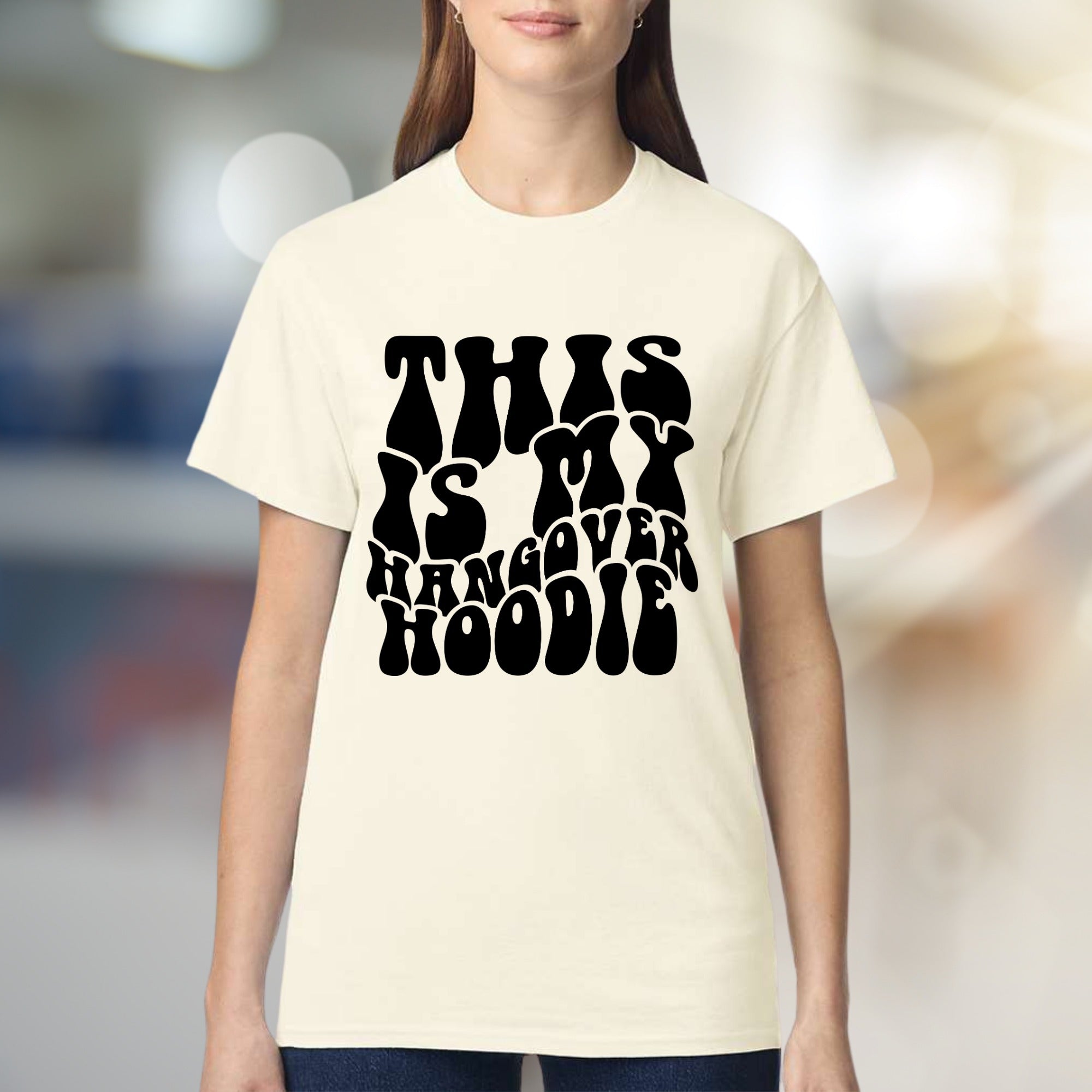 "THIS IS MY HANGOVER HOODIE" Retro Graphic Tee, a Wavy Vibe for Relaxed Souls