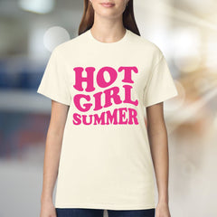 "Hot Girl Summer" Retro Graphic Tee, a Trendy Statement for Summer Lovers