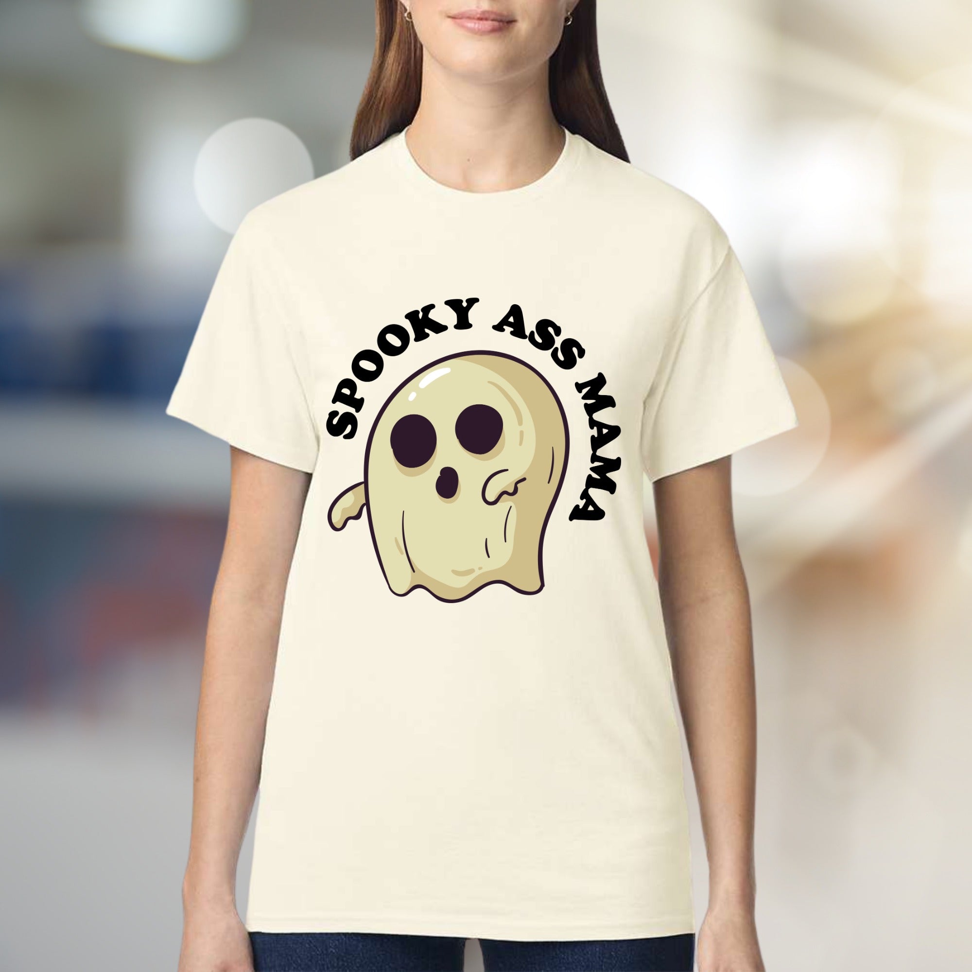 “SPOOKY ASS MAMA” Ghost Graphic Tee, a Halloween Vibe for Moms