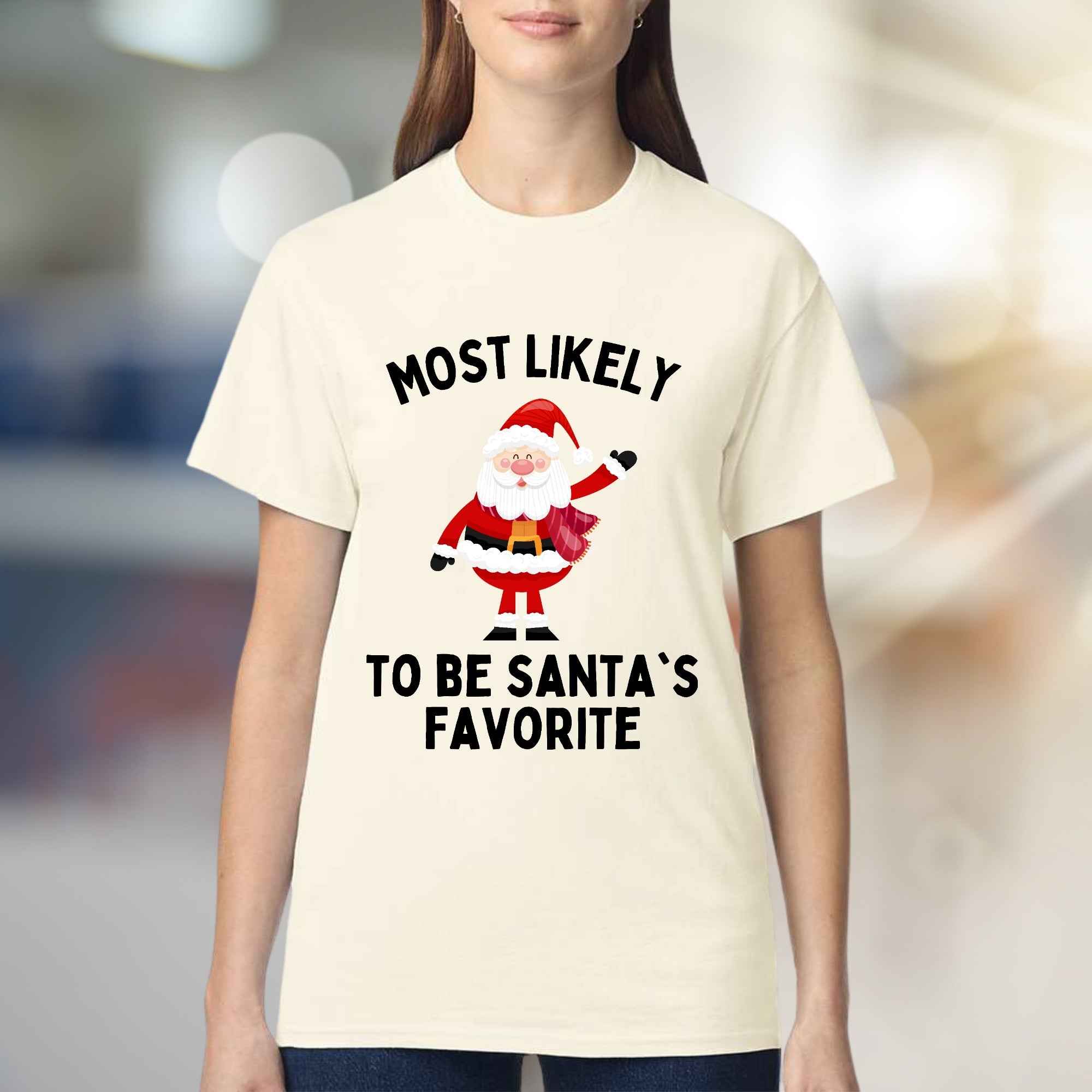 "Most Likely to Be Santa's Favorite" Christmas Graphic Tee, a Jolly Holiday Pick for Everyone