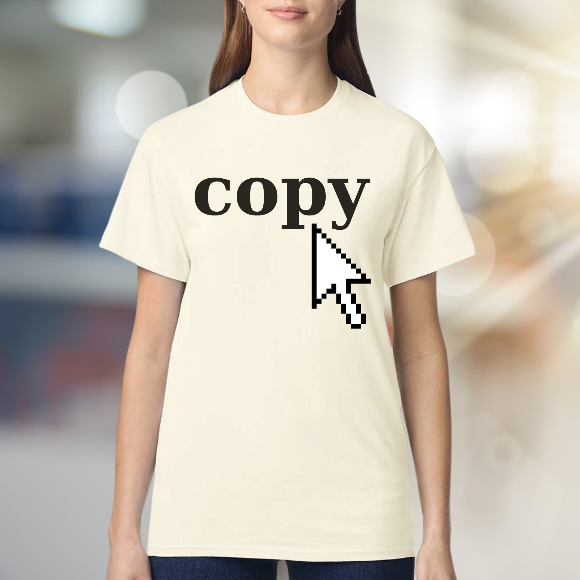 "Copy" Cursor Clicker Graphic Tee, a Tech Culture Pick for Developers