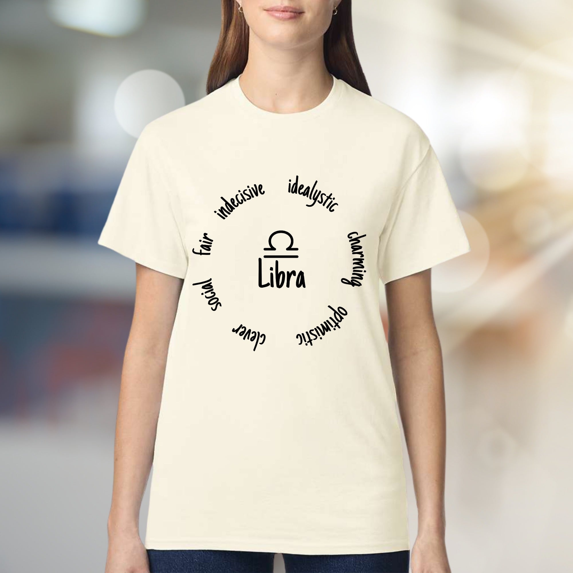 "Libra" Zodiac Horoscope Graphic Tee, a Astrological Pick for Star Gazers