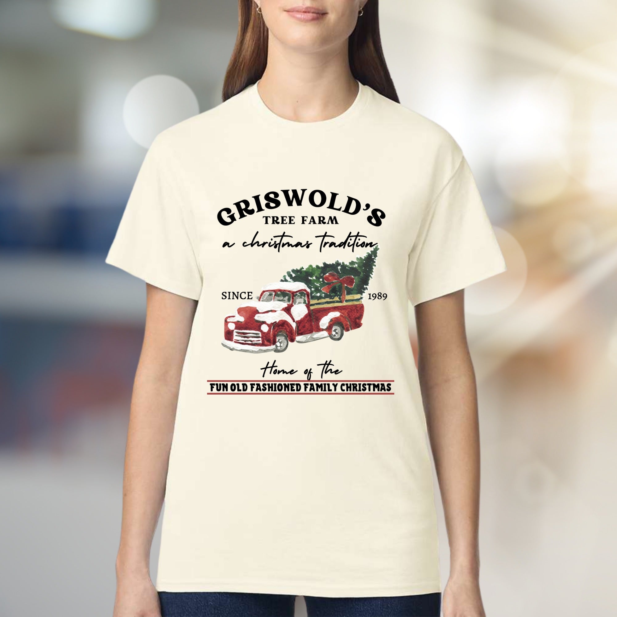"Griswold's Tree Farm" Vintage Christmas Graphic Tee, a Festive Holiday Pick for Family Lovers