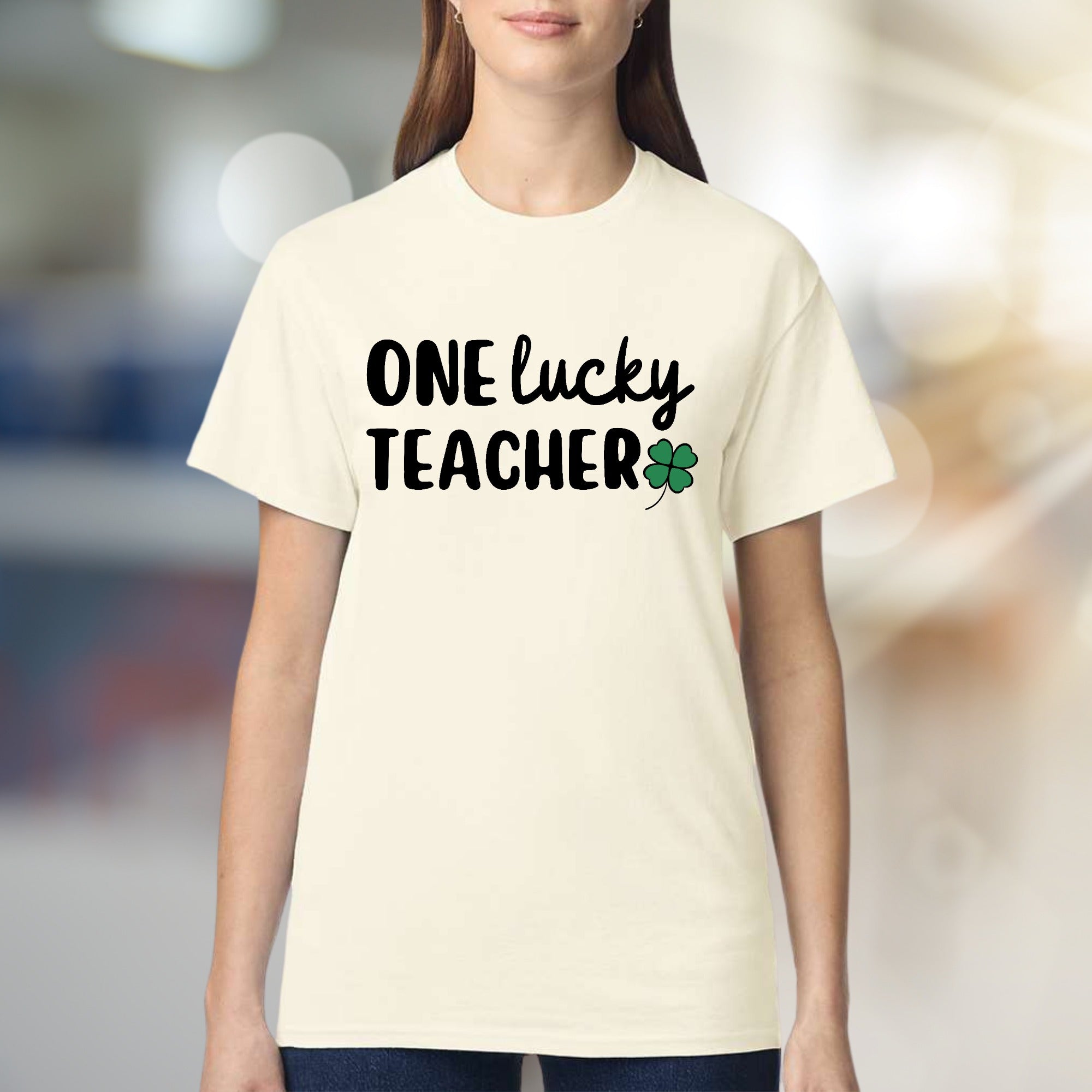 "ONE lucky TEACHER" St. Patrick's Day Graphic Tee, a Festive Pick for Educators