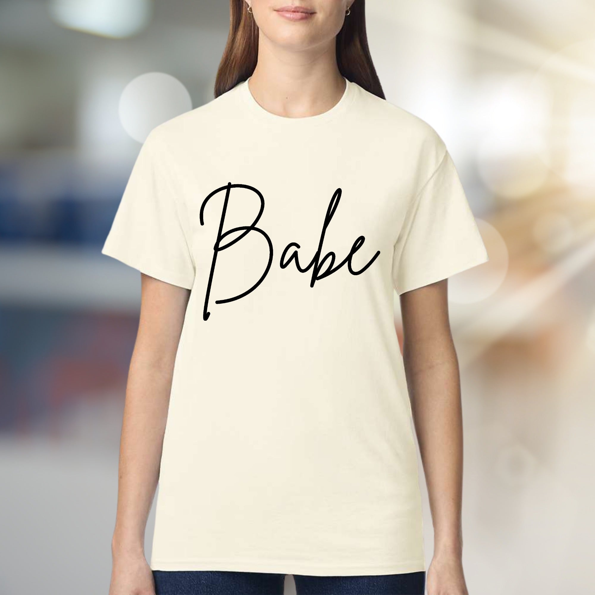 "Babe" Script Graphic Tee, a Sweet Statement for Her