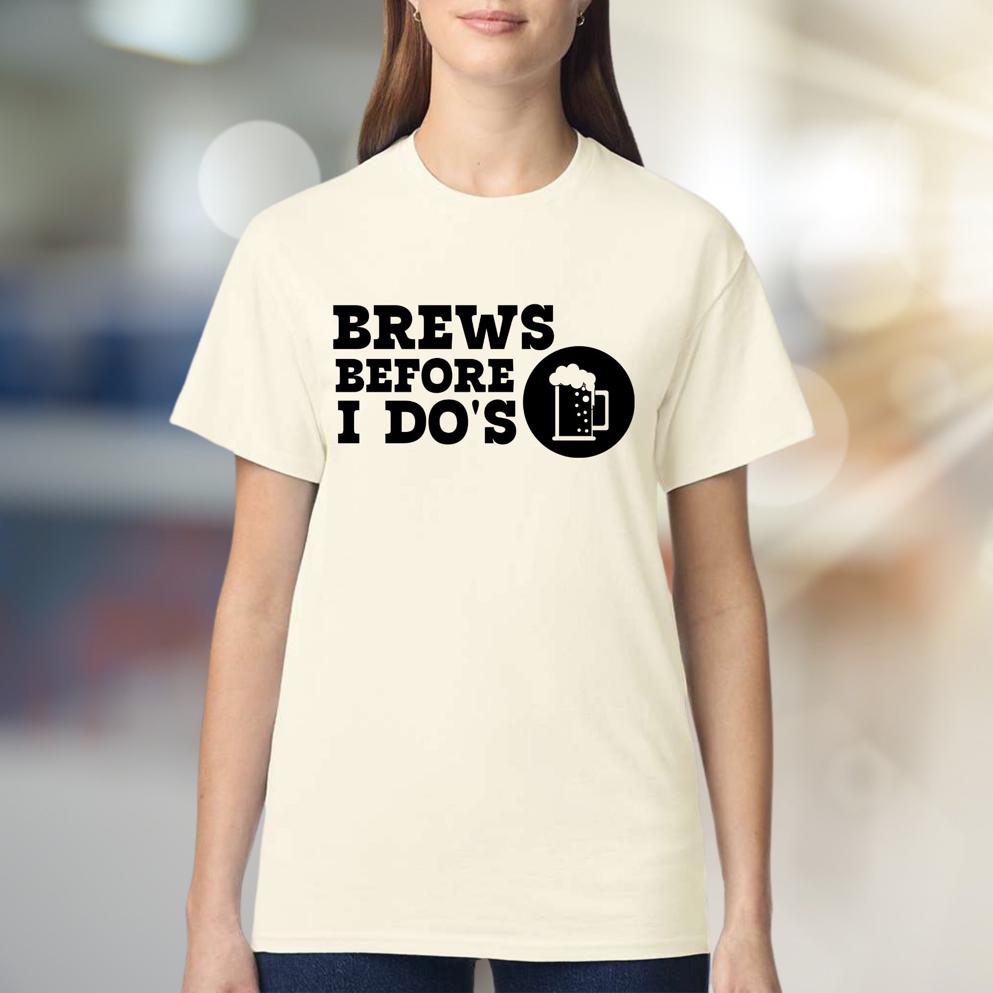 "Brews Before I Do's" Bachelor Party Graphic Tee, a Celebration Pick for Groomsmen