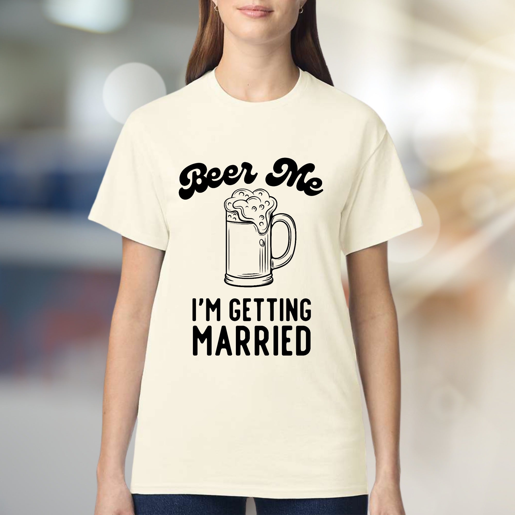 "Beer Me I'm Getting Married" Funny Bachelorette Graphic Tee, a Celebration Pick for Soon-to-be Wives