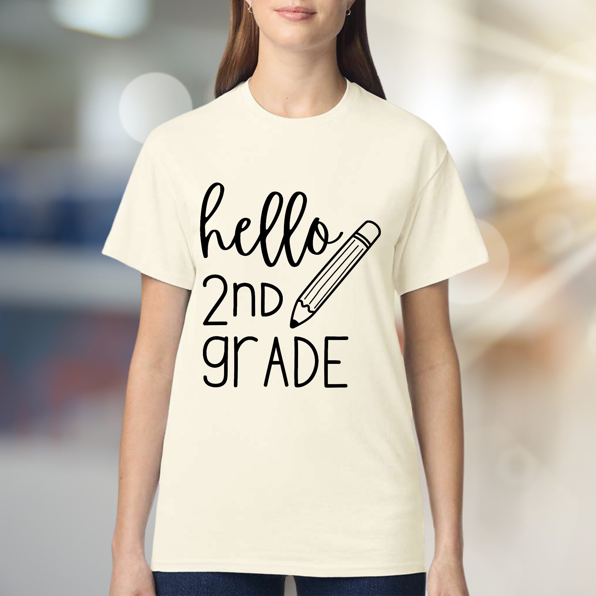 "Hello 2nd Grade" Back To School Graphic Tee, A Student's First Day Pick