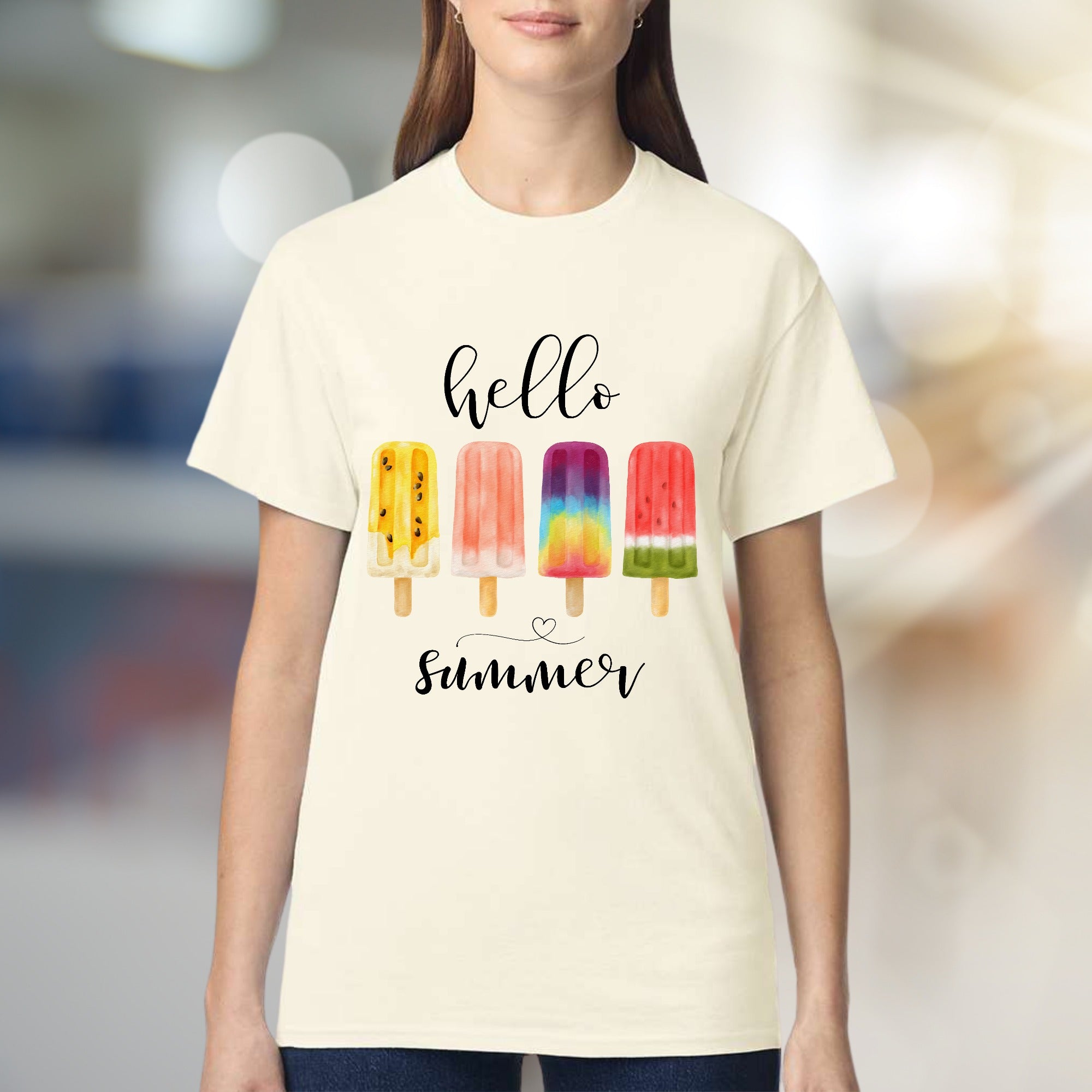 "hello summer" Popsicle Graphic Tee, a Summer Refreshment Pick for All