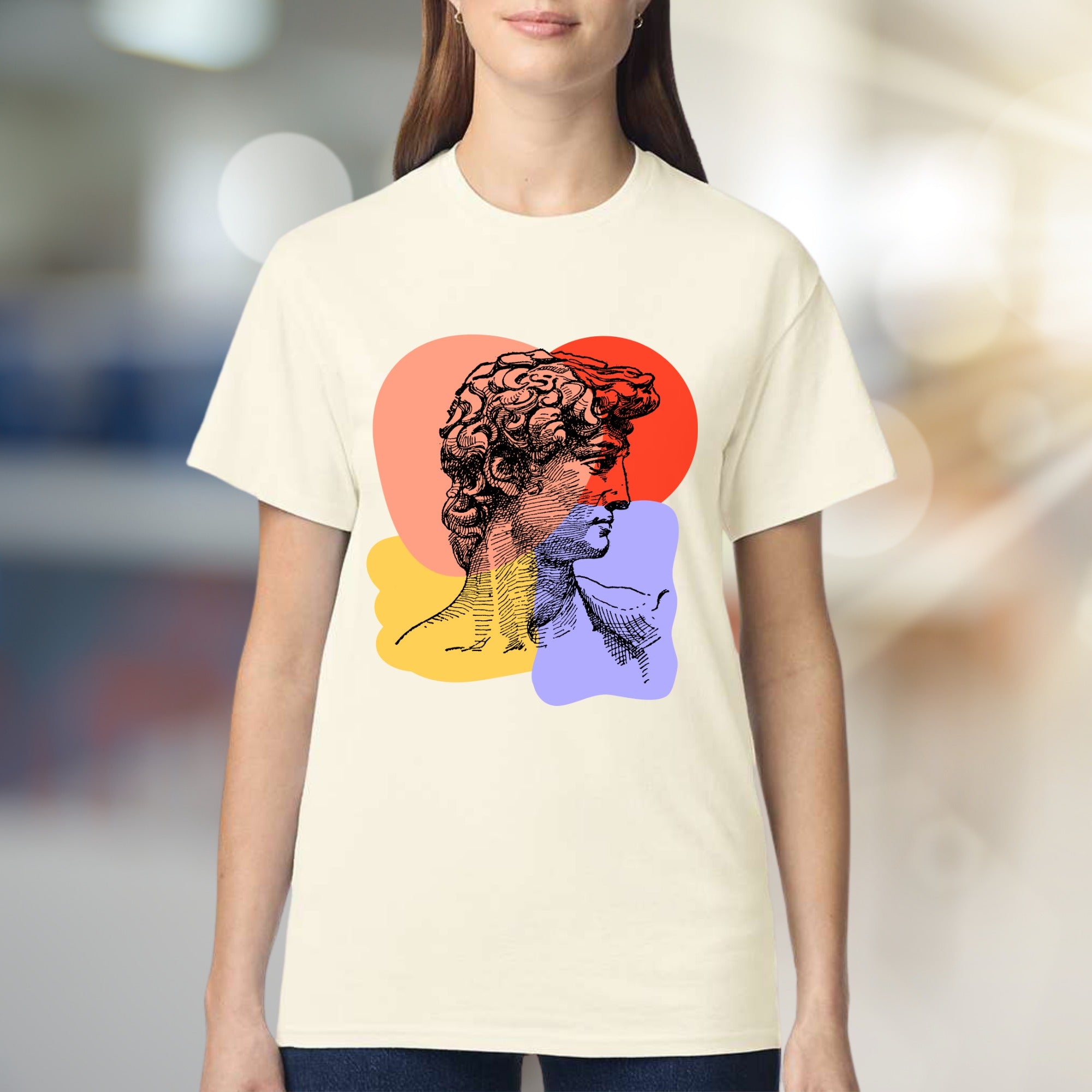 David Bust Abstract Graphic Tee, An Artful Statement for Creatives