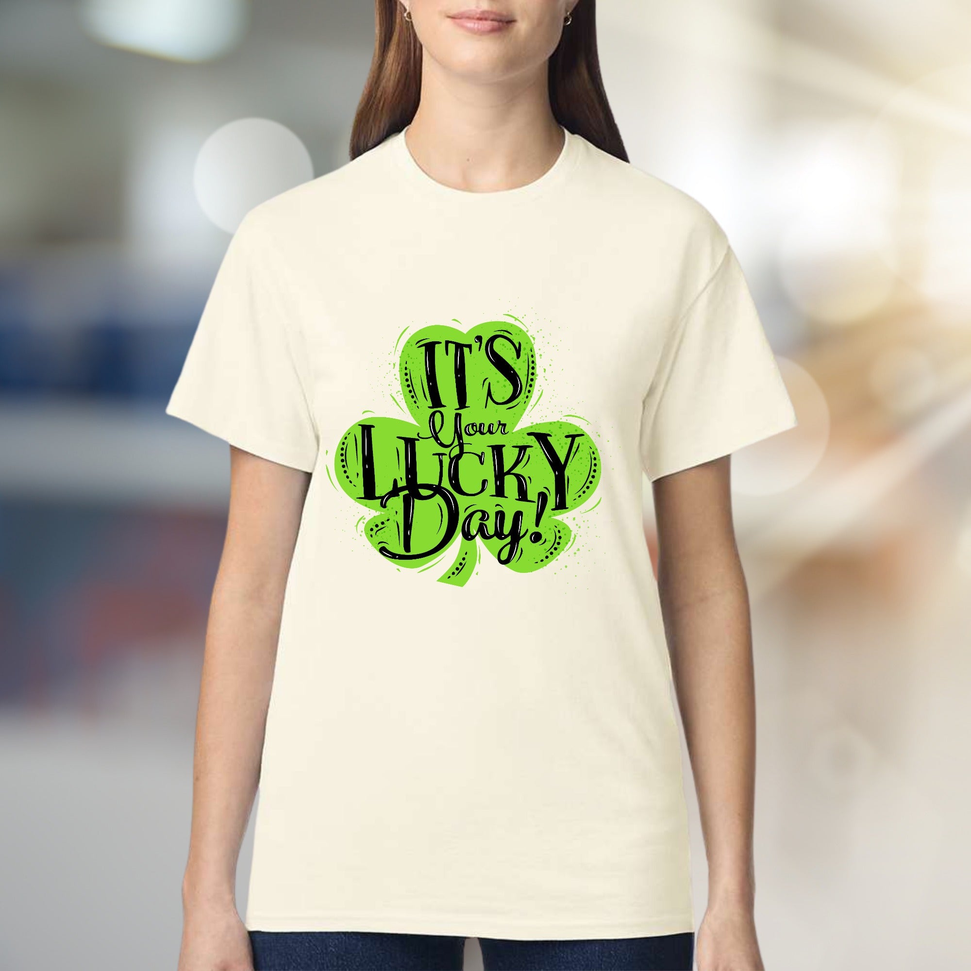"IT'S Your LUCKY Day!" Shamrock Graphic Tee, a Festive St. Patrick's Pick for Everyone