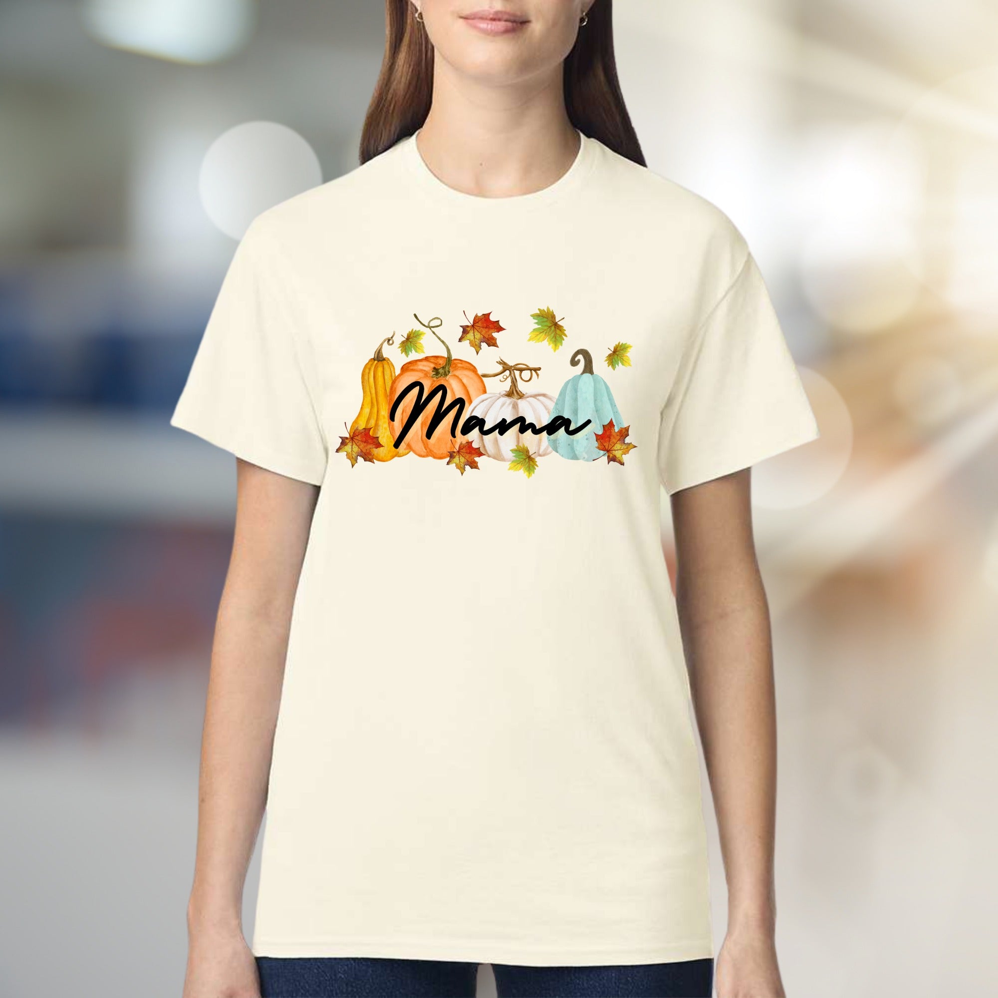 "Mama" Autumn Pumpkin Patch Graphic Tee, a Cozy Fall Pick for Moms