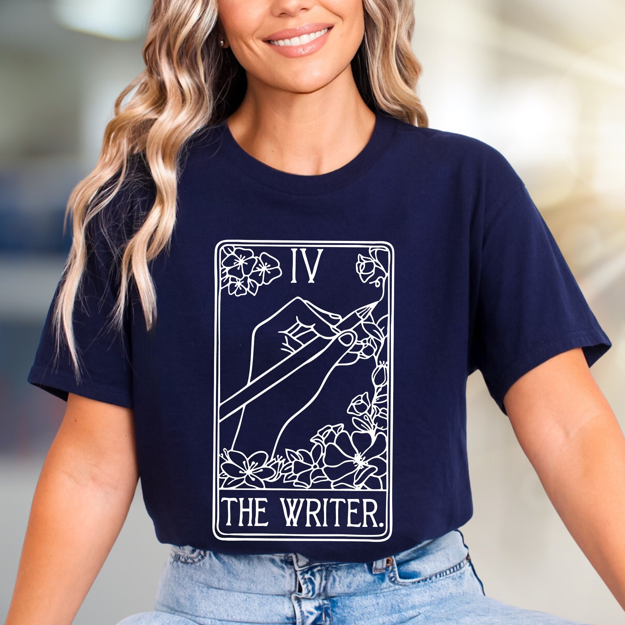"THE WRITER." Tarot Card Graphic Tee, A Creative Soul's Statement Piece