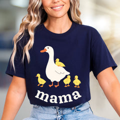 "Mama" Duck Family Graphic Tee, a Heartwarming Pick for Moms & Duck Lovers