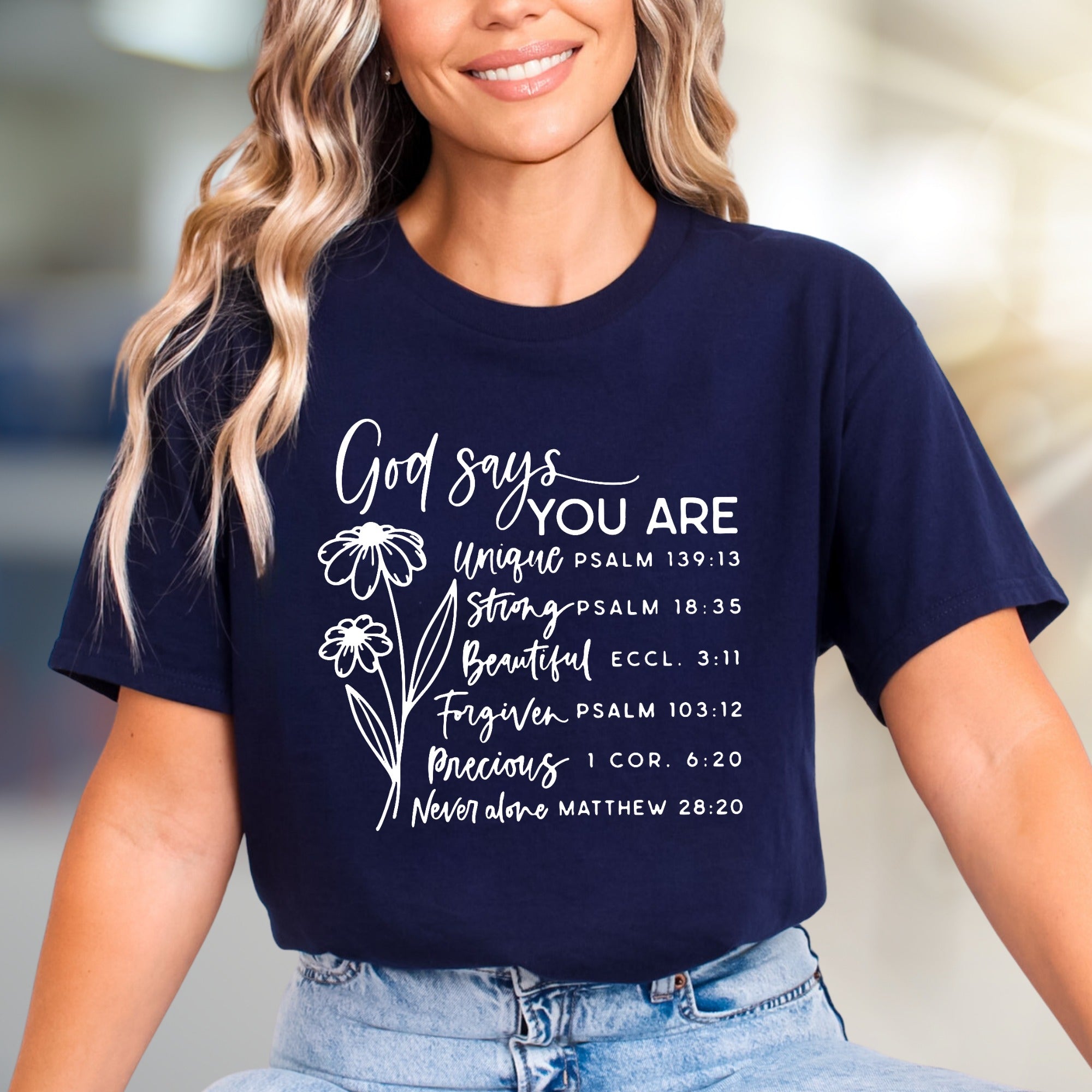 "God Says You Are" Affirmation Graphic Tee, an Uplifting Pick for Believers