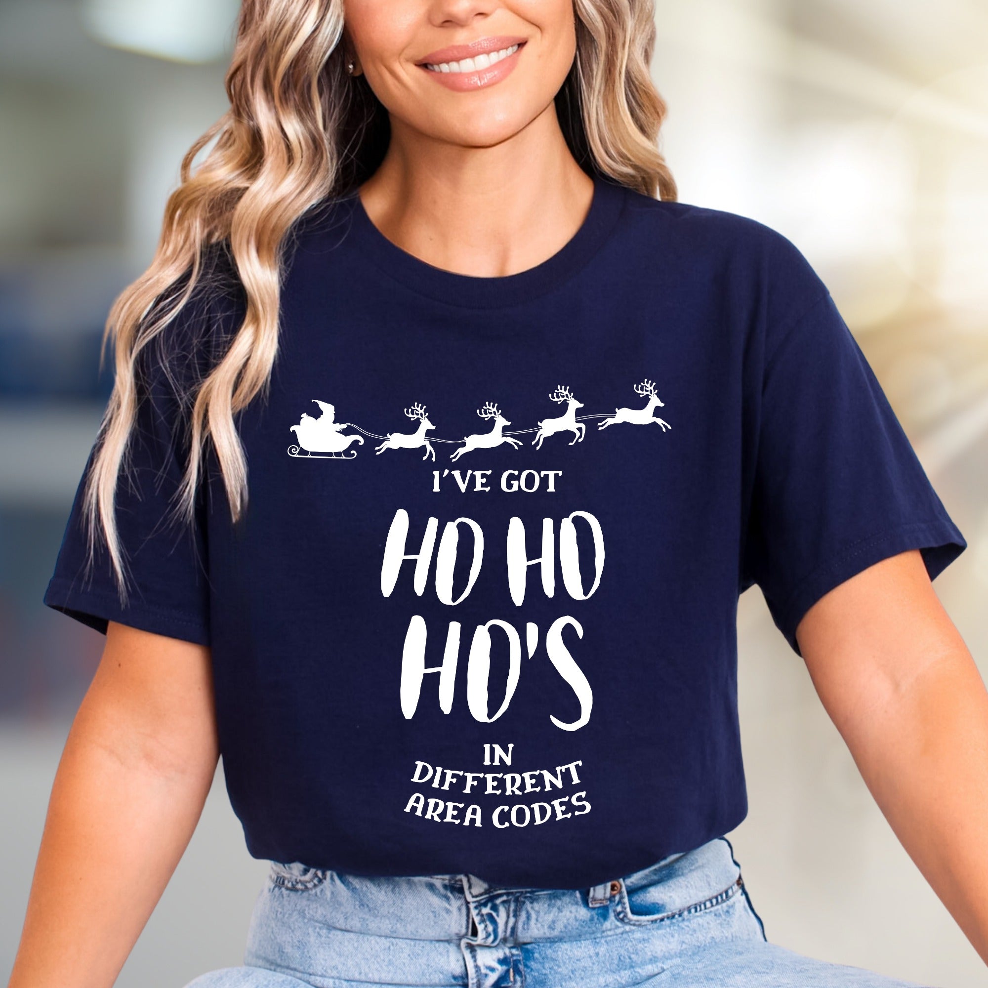 "I've Got Ho Ho Ho's" Festive Graphic Tee, A Humorous Holiday Pick for Mistletoe Mavericks