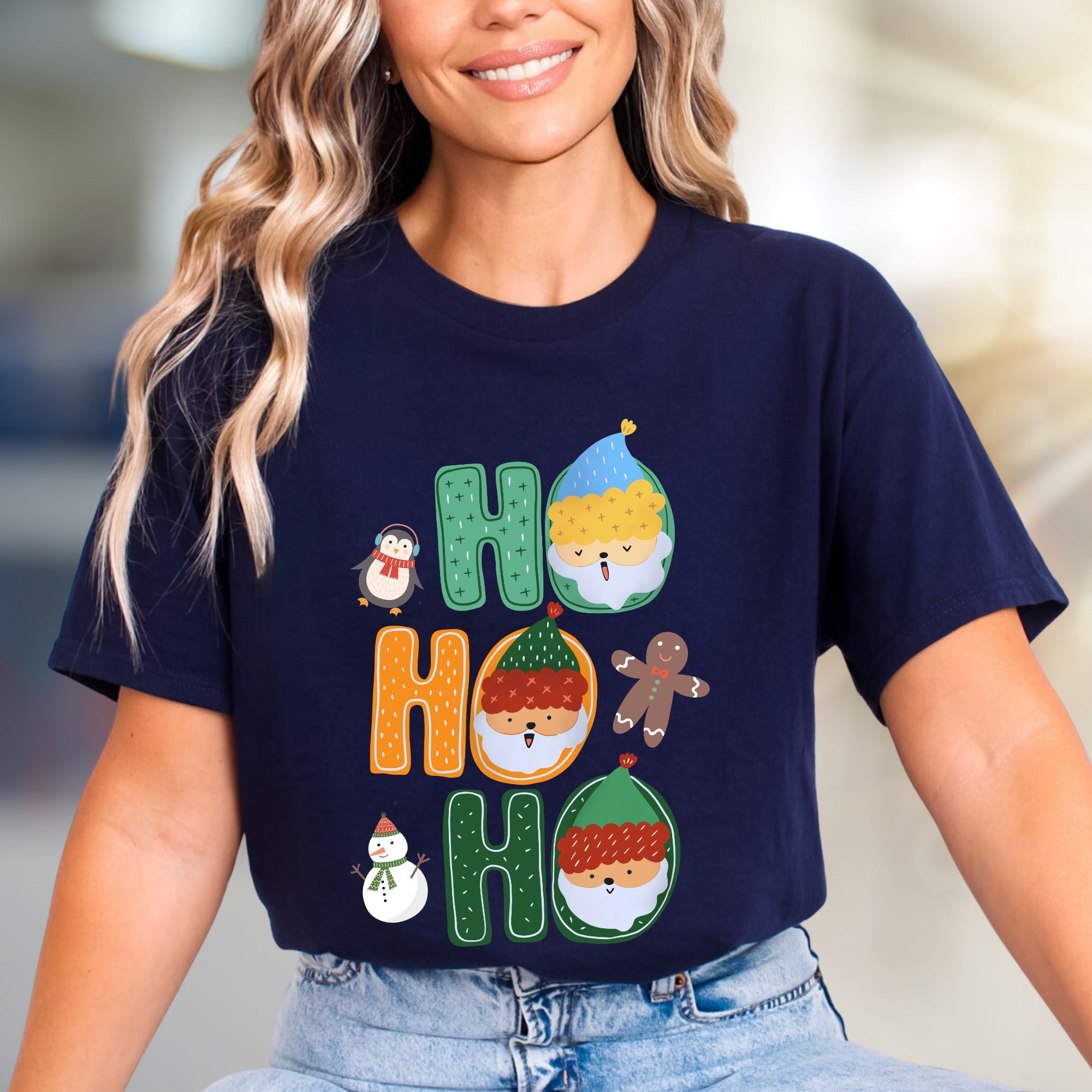 Ho Ho Ho Winter Holiday Graphic Tee, a Festive Christmas Pick for Everyone
