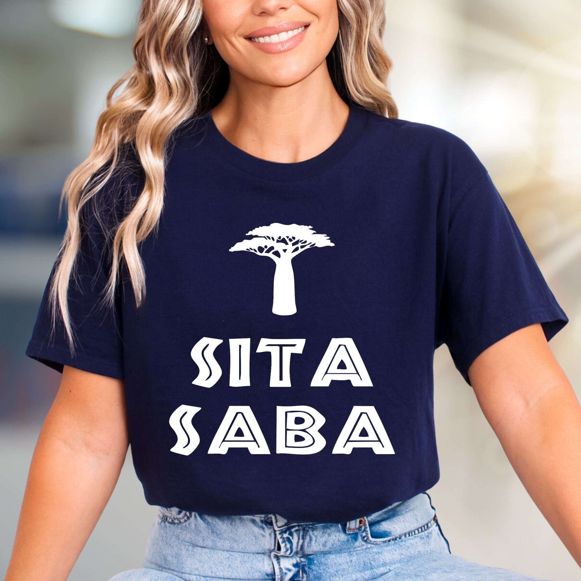 "SITA SABA" Baobab Tree Graphic Tee, a Zen Nature Pick for Global Adventurers