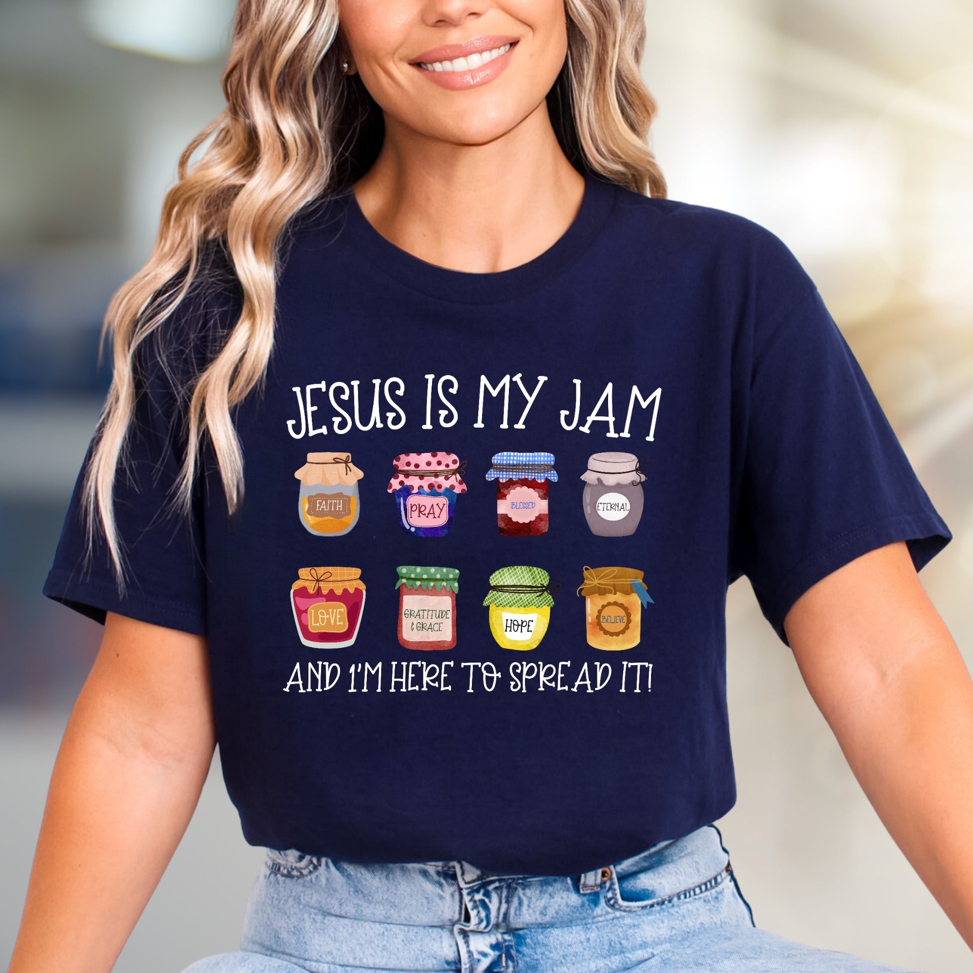 "Jesus Is My Jam" Christian Faith Graphic Tee, A Spiritual Statement for Believers