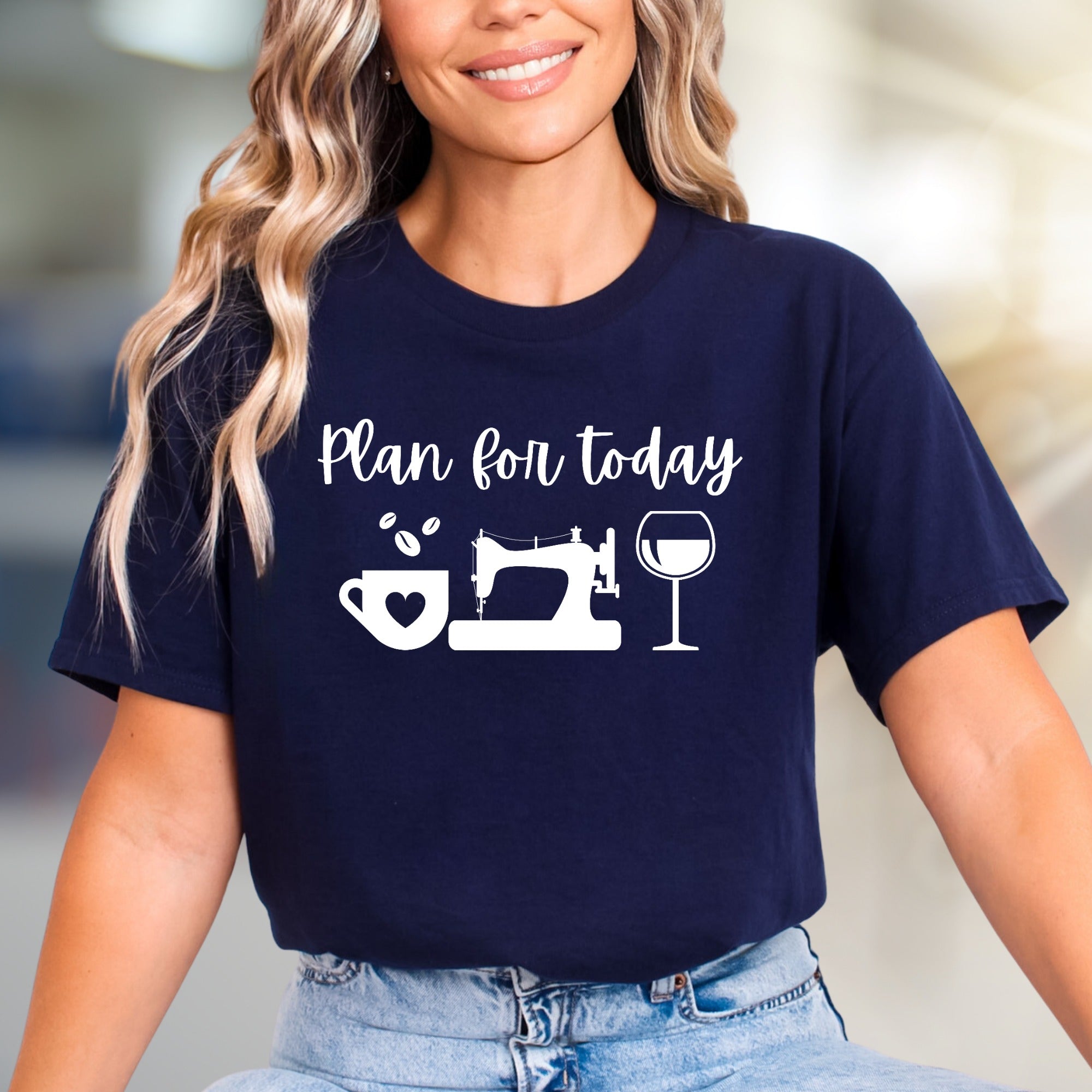 "Plan for today" Crafter's Delight Graphic Tee, a Hobbyist's Pick for Creative Souls